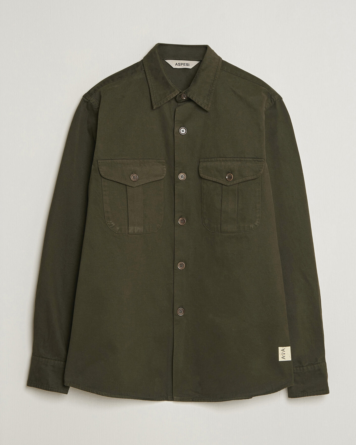 Heren | Overhemden | Aspesi | Twill Cotton Overshirt Military
