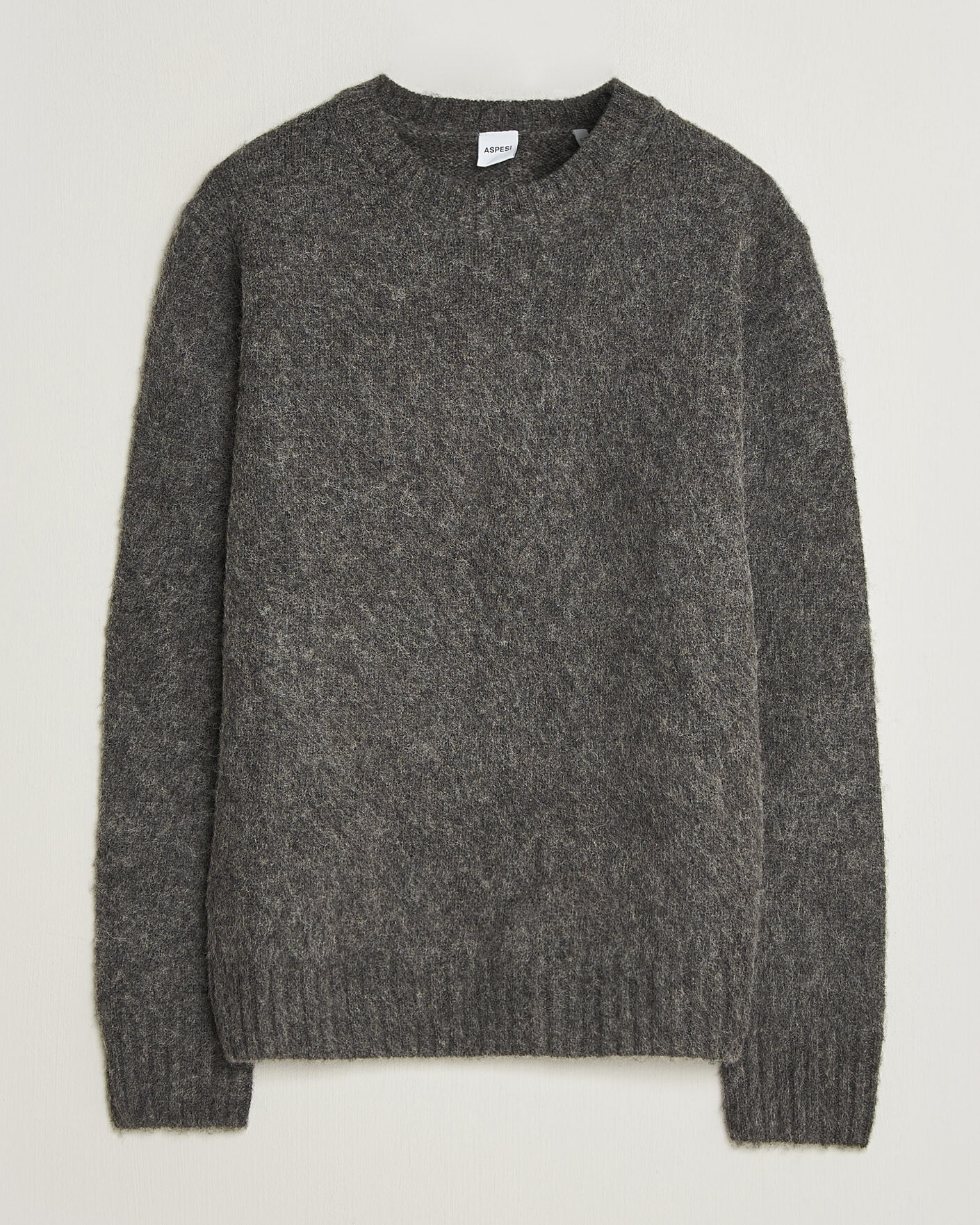 Heren | Truien | Aspesi | Brushed Shetland Sweater Grey Melange