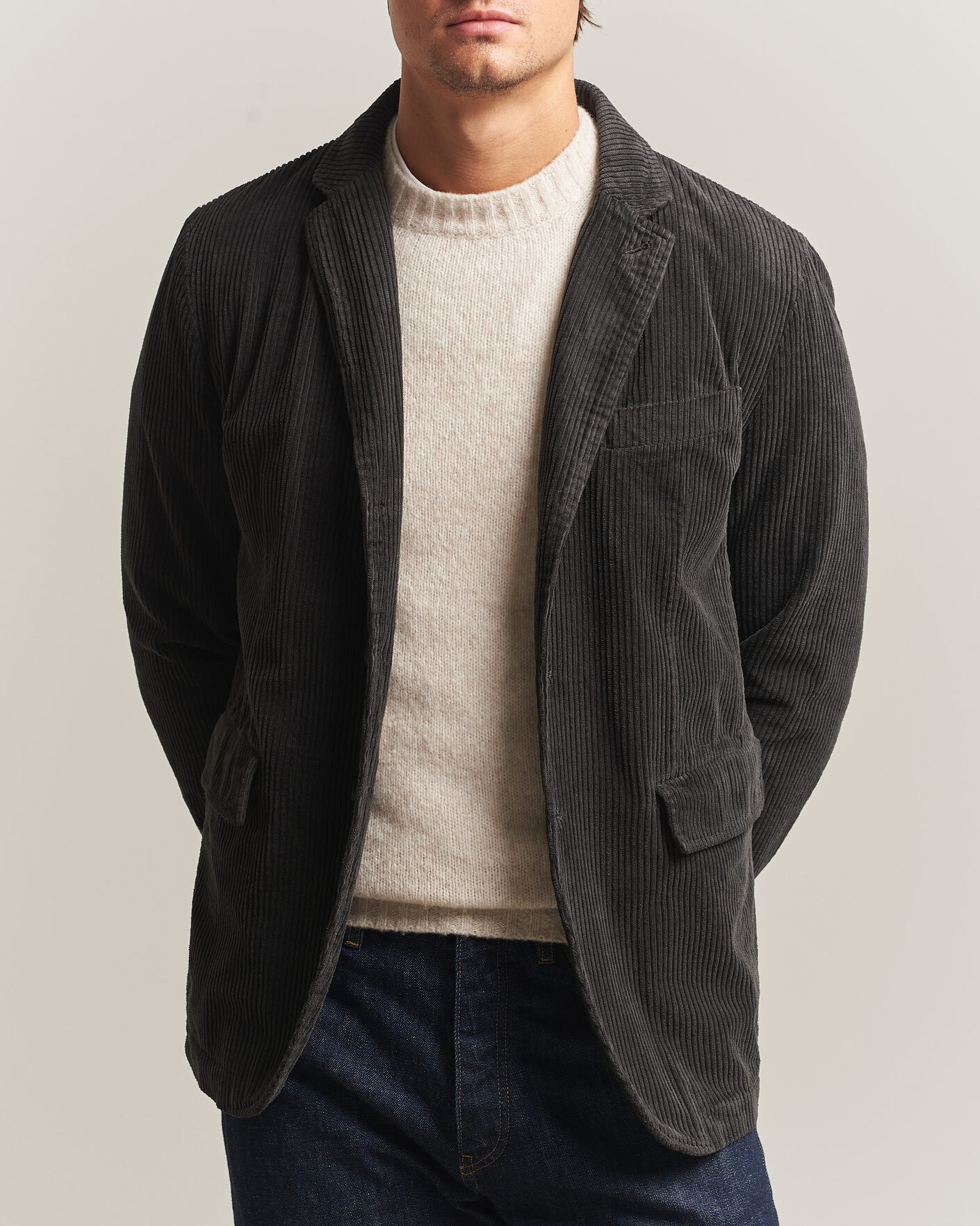 Heren | Blazers | Aspesi | Corduroy Blazer Dark Brown