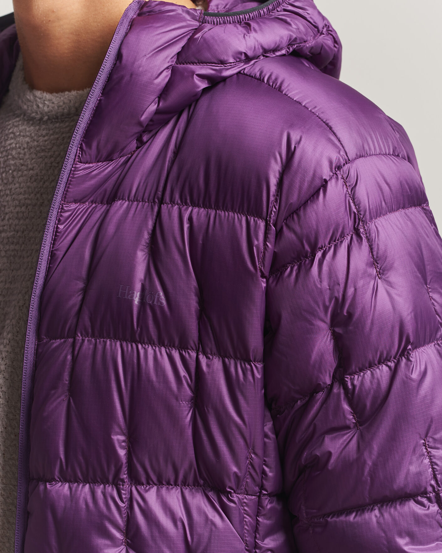 Heren | Jassen | Haglöfs | Hede Down Hood Jacket Purple Night