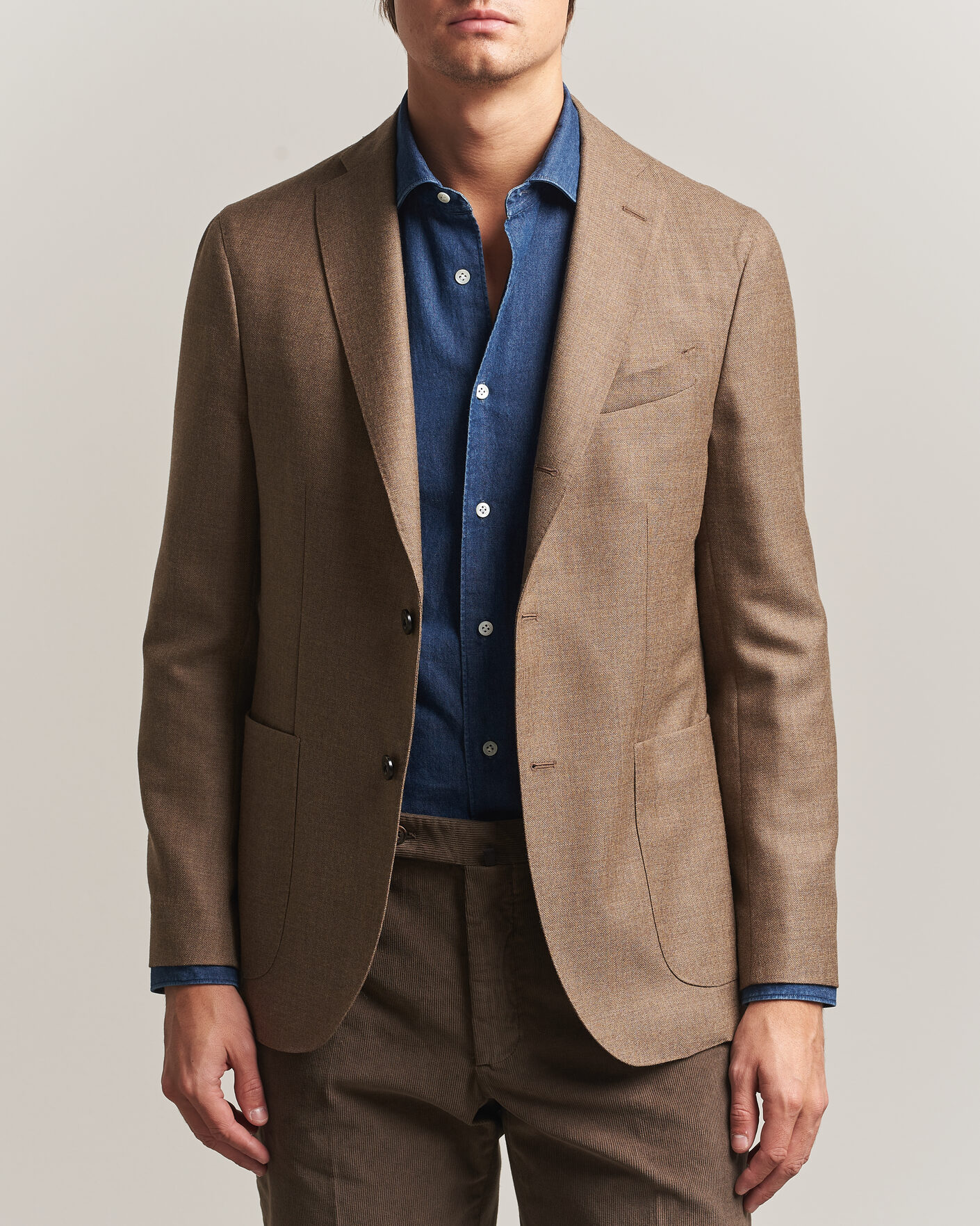 Heren | Blazers | Boglioli | K Jacket Wool Hopsack Blazer Beige
