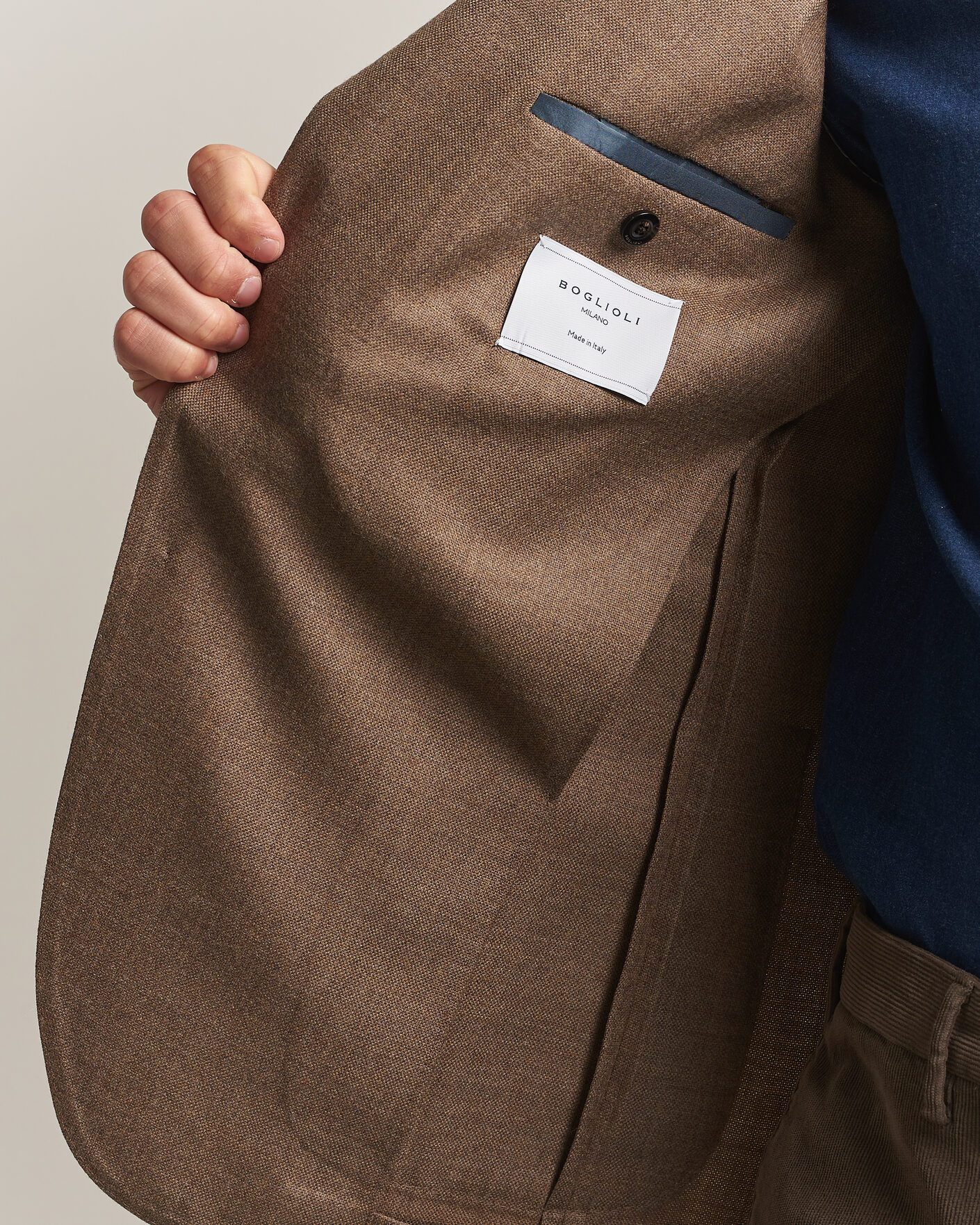 Heren | Blazers | Boglioli | K Jacket Wool Hopsack Blazer Beige