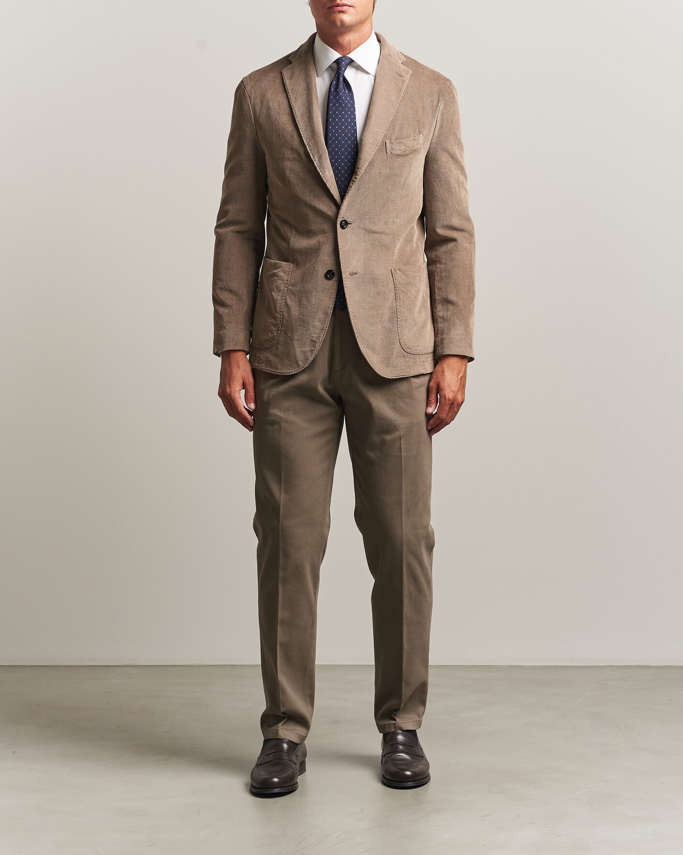 Heren | Blazers | Boglioli | K Jacket Corduroy Blazer Taupe