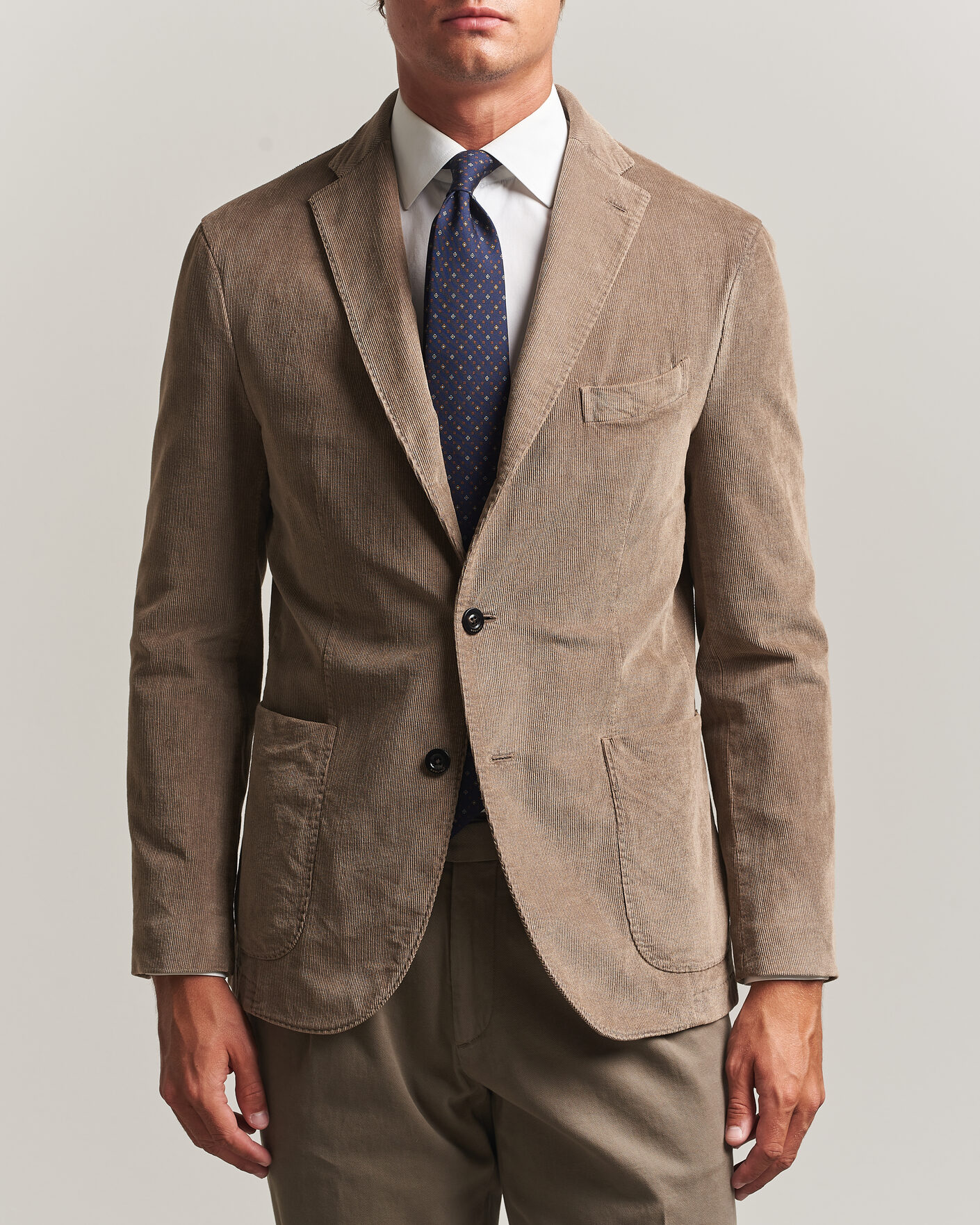 Heren | Blazers | Boglioli | K Jacket Corduroy Blazer Taupe