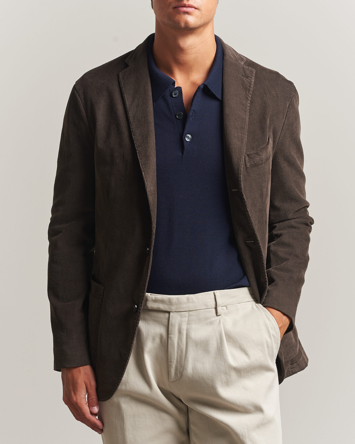 Heren | Blazers | Boglioli | K Jacket Corduroy Blazer Dark Brown