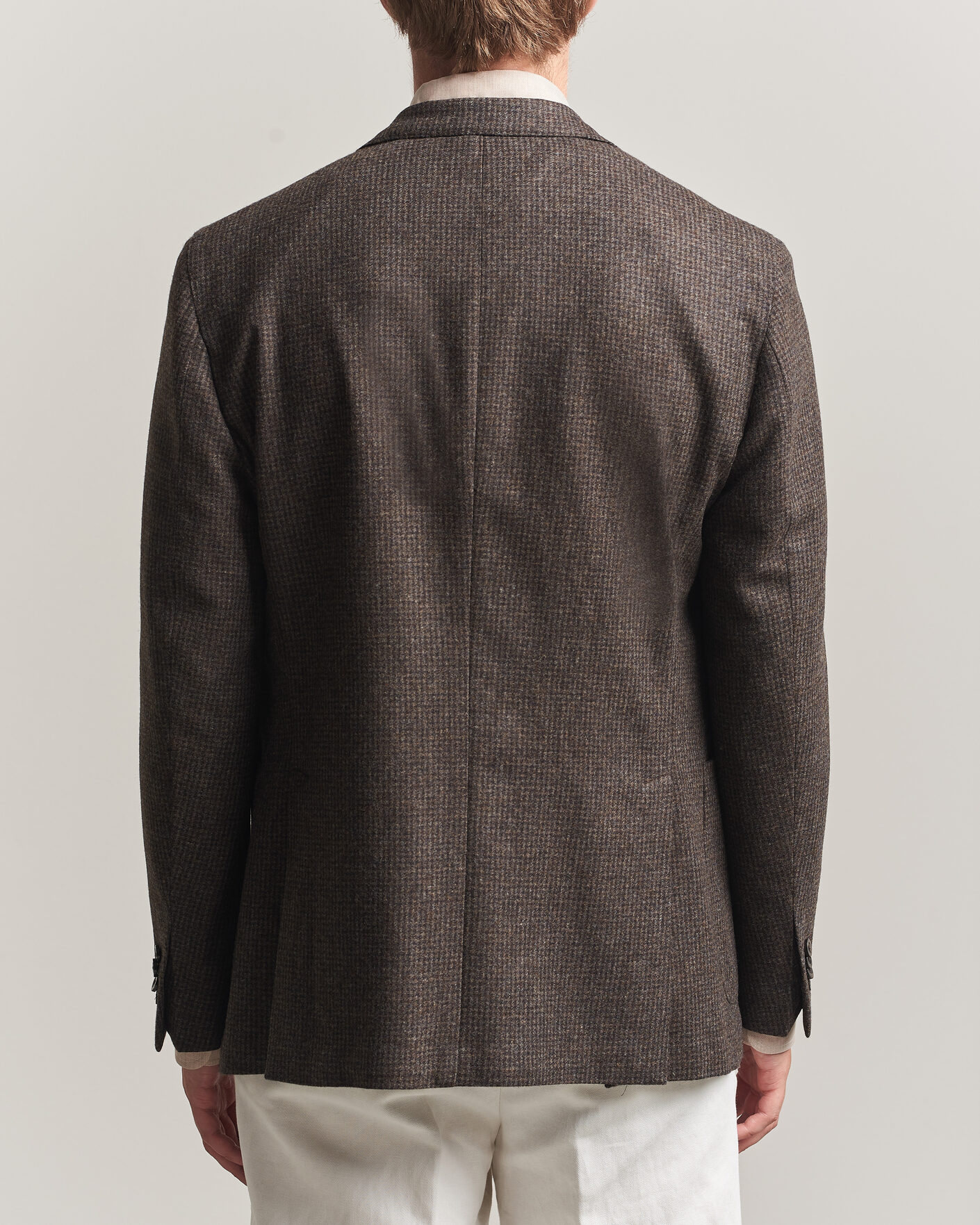 Heren | Blazers | Boglioli | K Jacket Wool Houndstooth Blazer Dark Brown