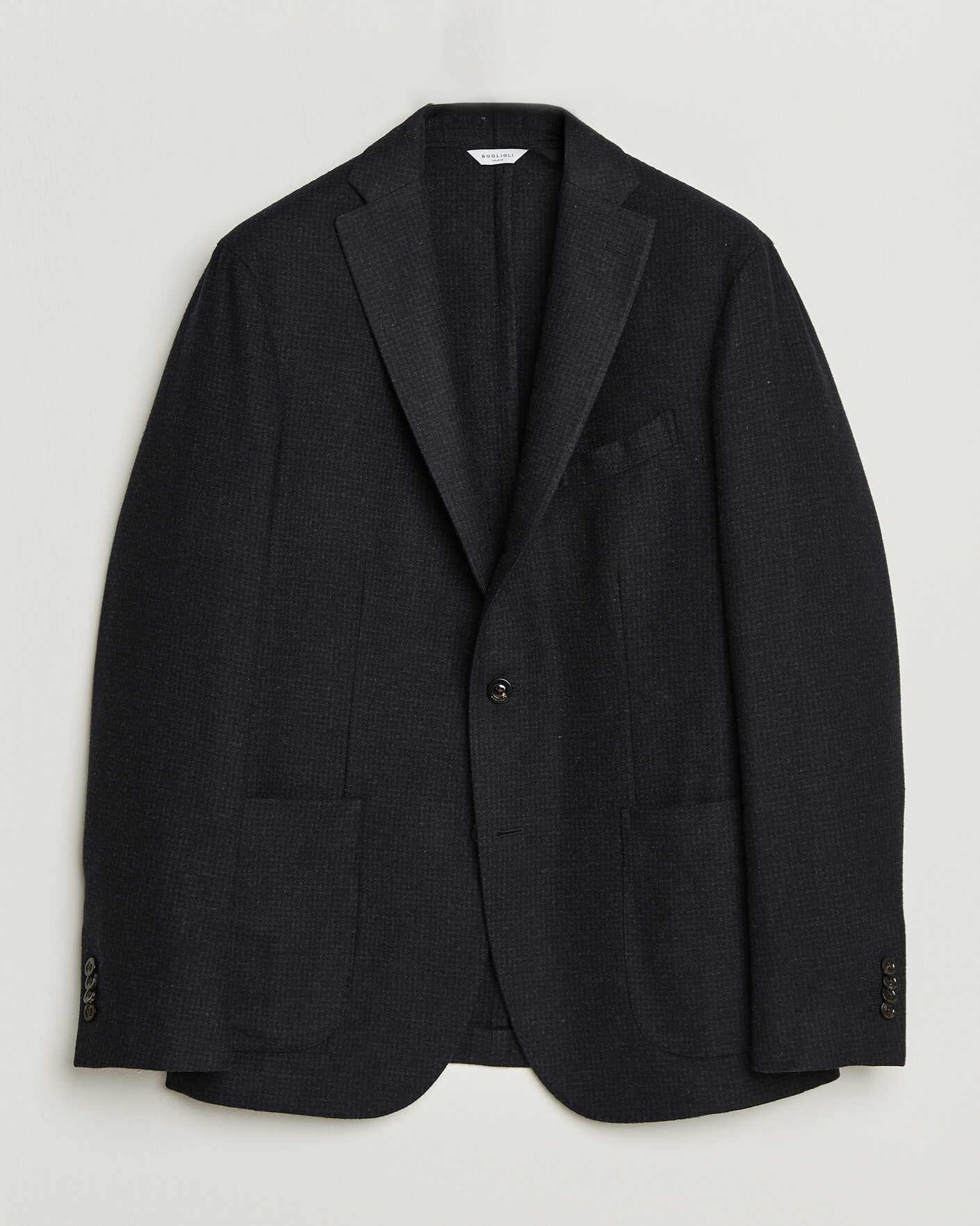 Heren | Blazers | Boglioli | K Jacket Wool Houndstooth Blazer Navy