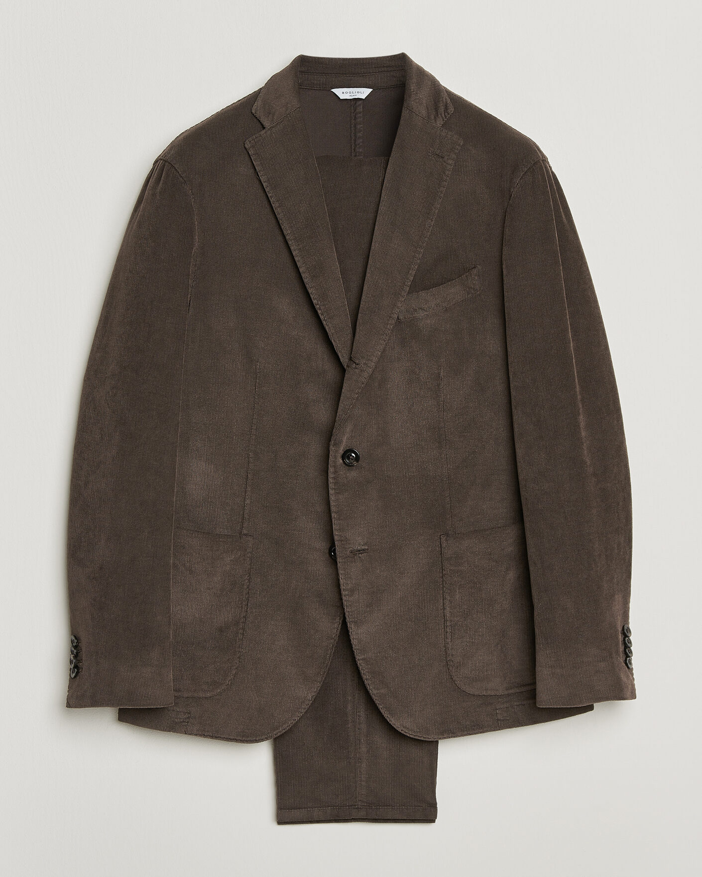 Heren | Pakken | Boglioli | K Jacket Baby Corduroy Suit Dark Brown