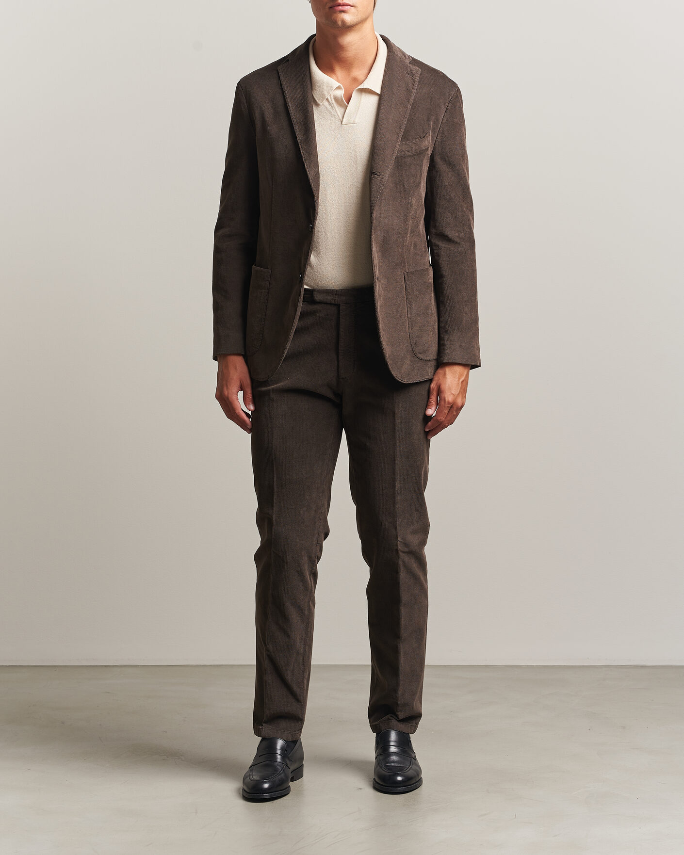 Heren | Pakken | Boglioli | K Jacket Baby Corduroy Suit Dark Brown