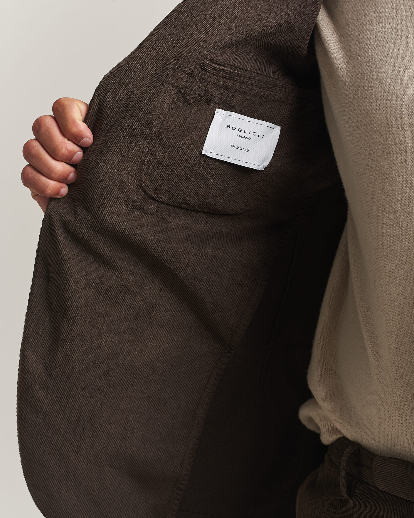 Heren | Pakken | Boglioli | K Jacket Baby Corduroy Suit Dark Brown