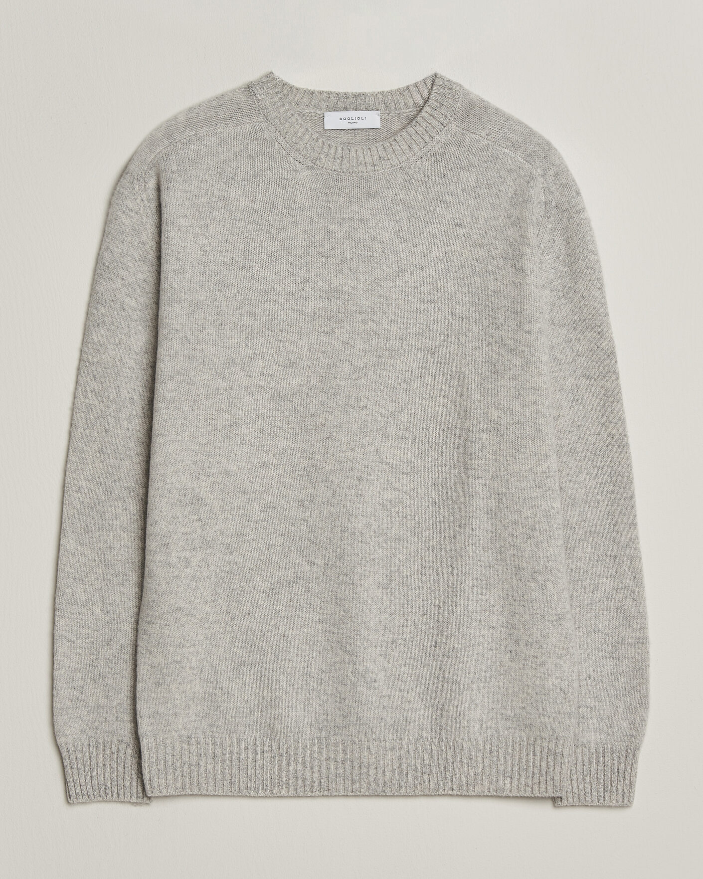 Heren | Truien | Boglioli | Cloud Cashmere Crew Neck Light Grey