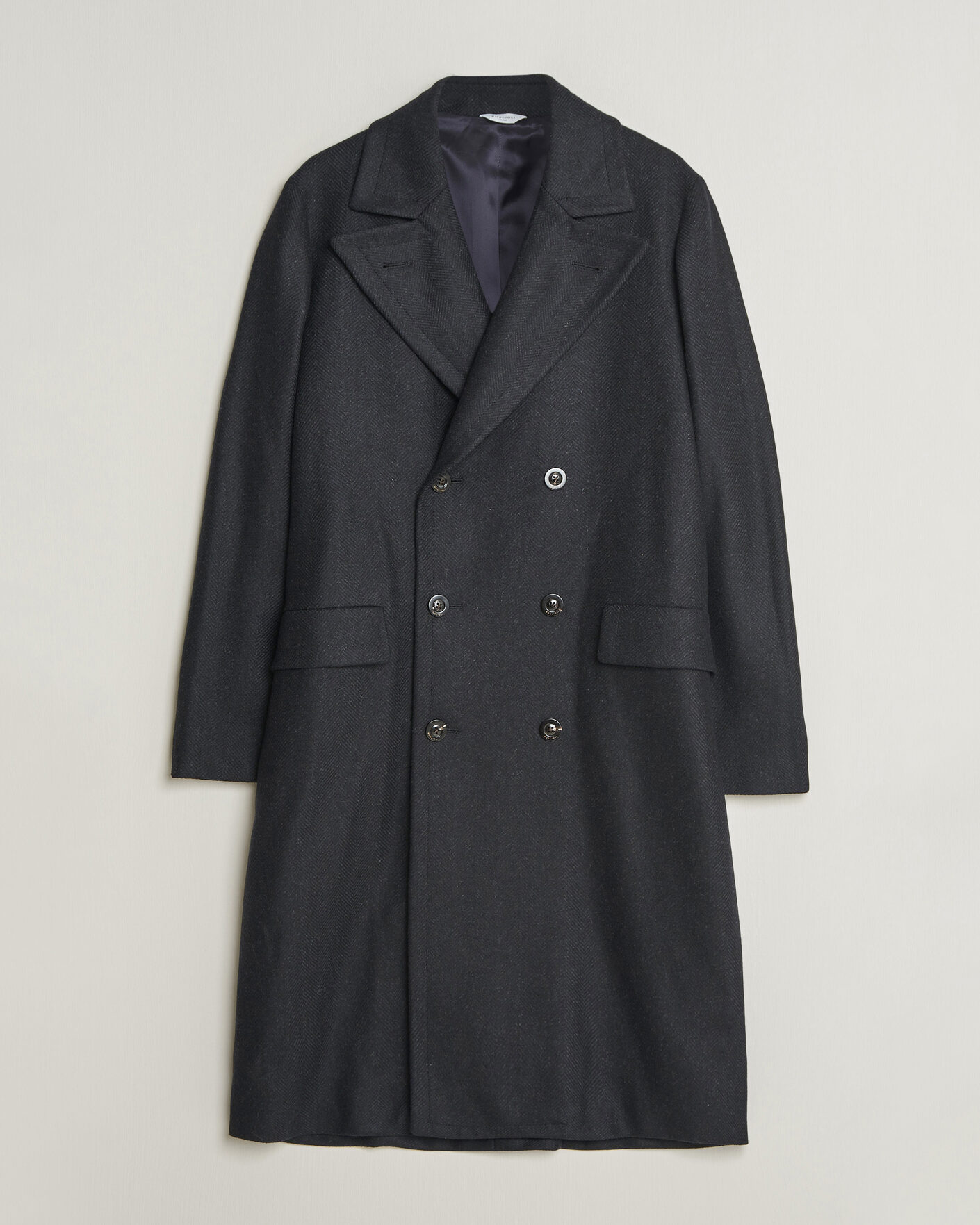 Heren | Jassen | Boglioli | Double Breasted Wool Coat Navy