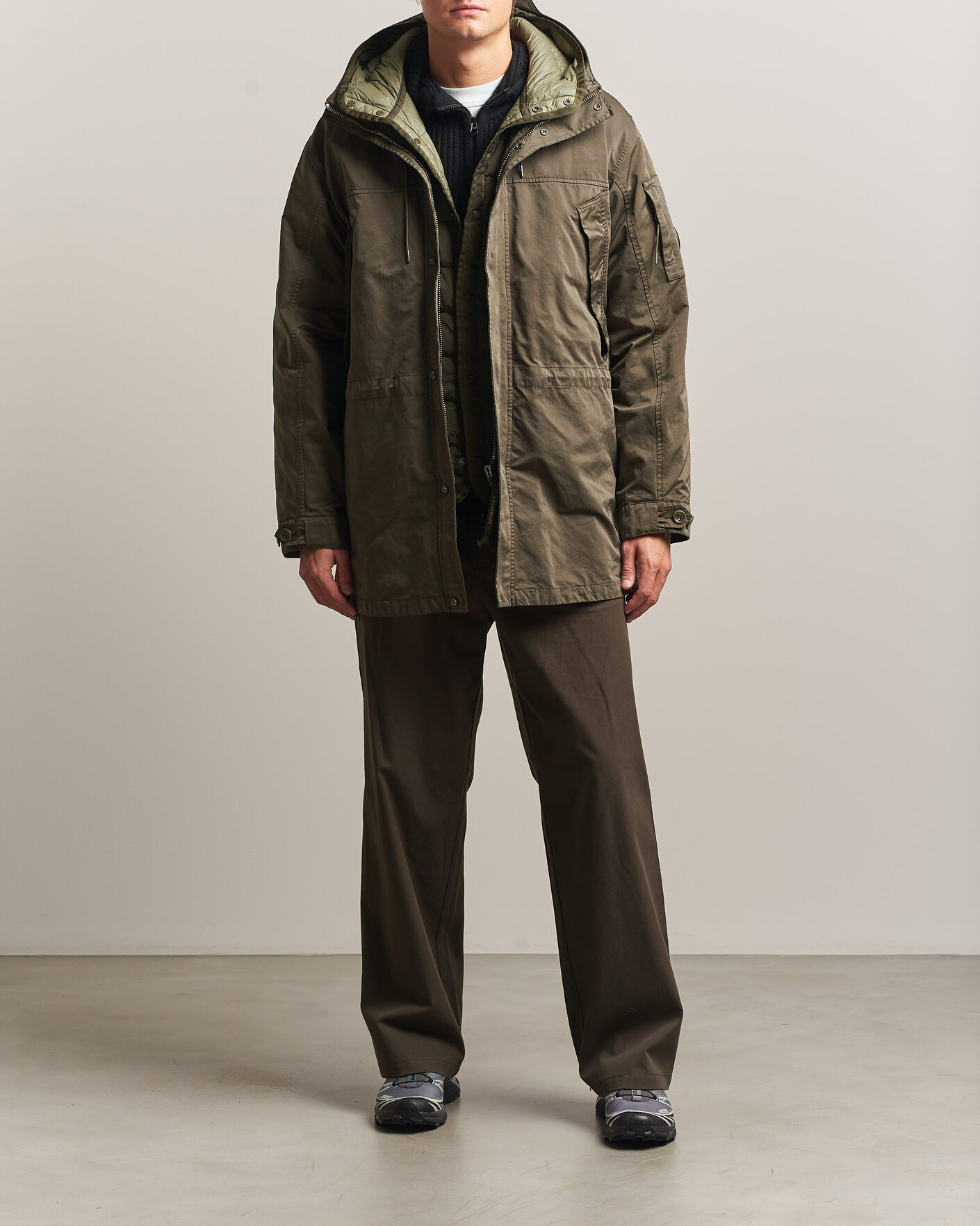 Heren | Jassen | C.P. Company | Micro Kei 2 in 1 Nylon Parka Olive