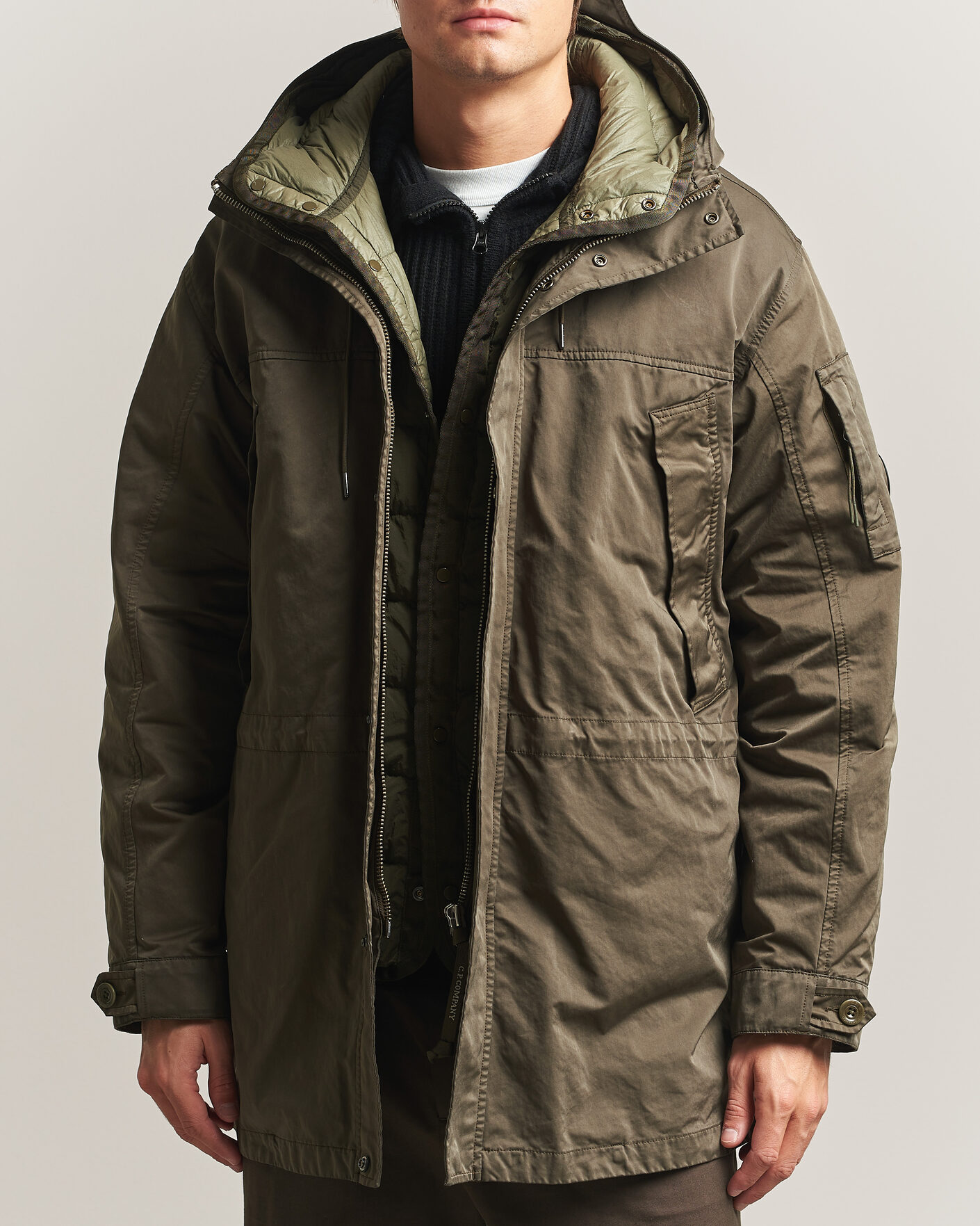 Heren | Jassen | C.P. Company | Micro Kei 2 in 1 Nylon Parka Olive