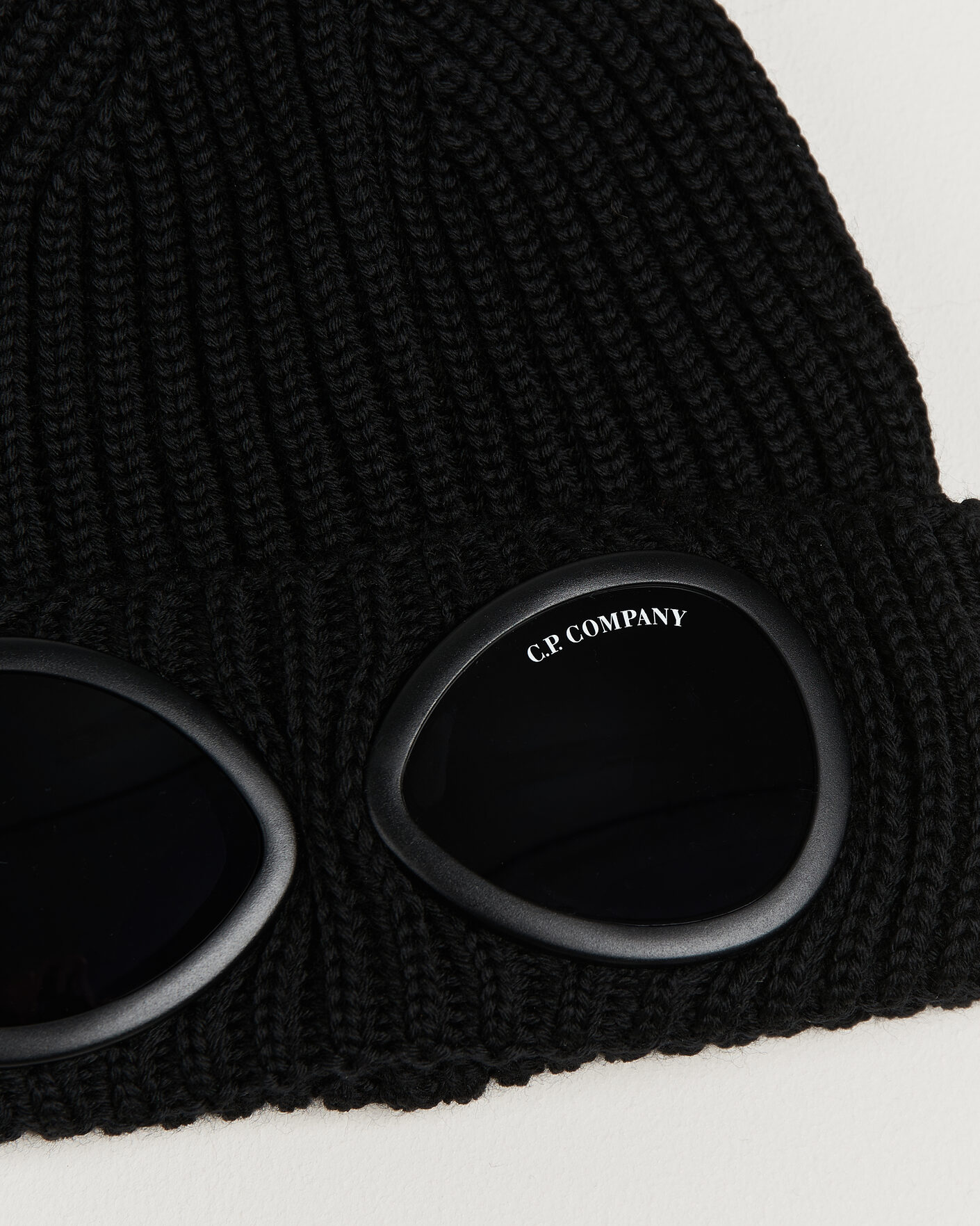 Heren | Mutsen | C.P. Company | Knitted Merino Goggle Beanie Black