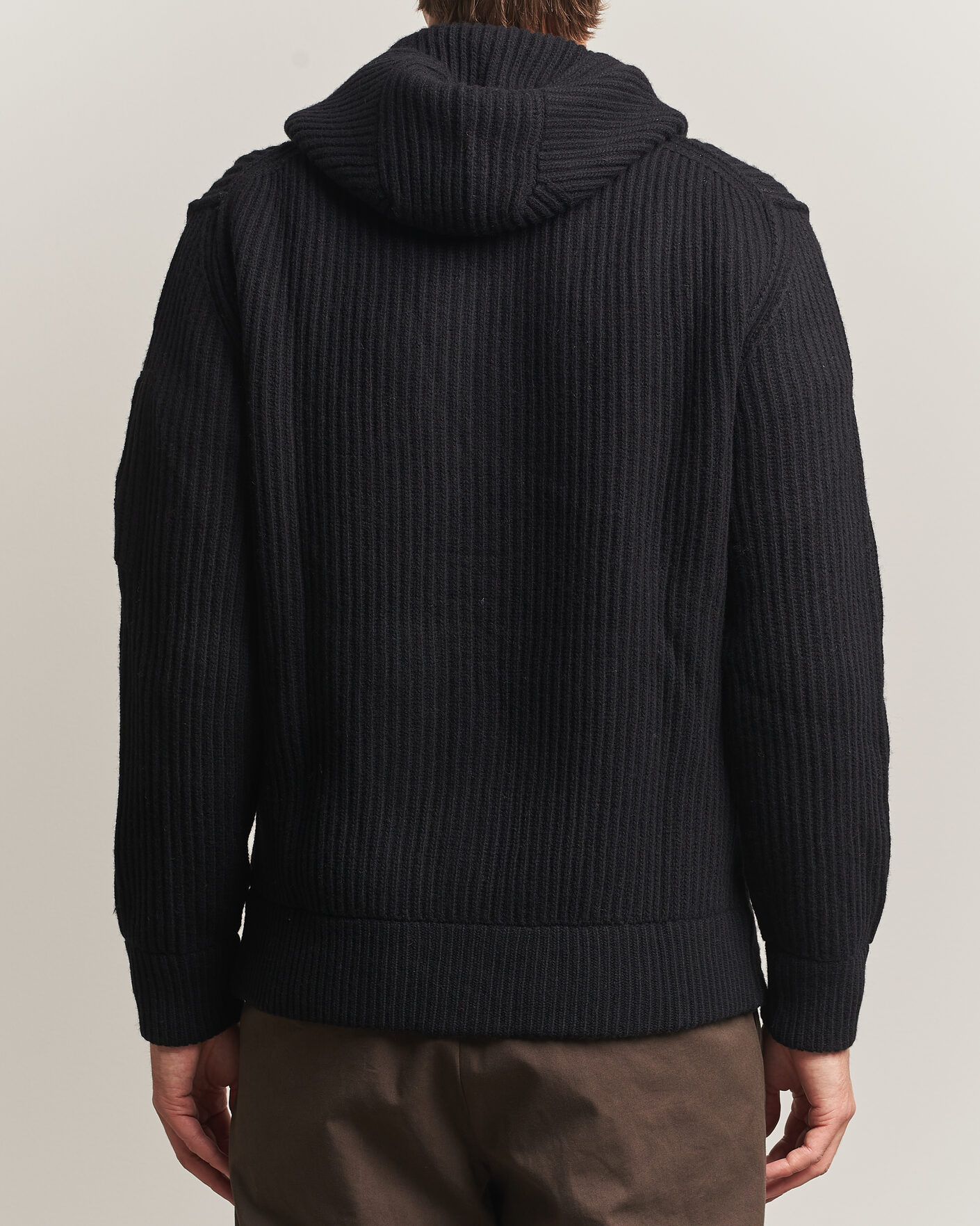 Heren | Truien | C.P. Company | Heavy Lambswool Hood Zip Black
