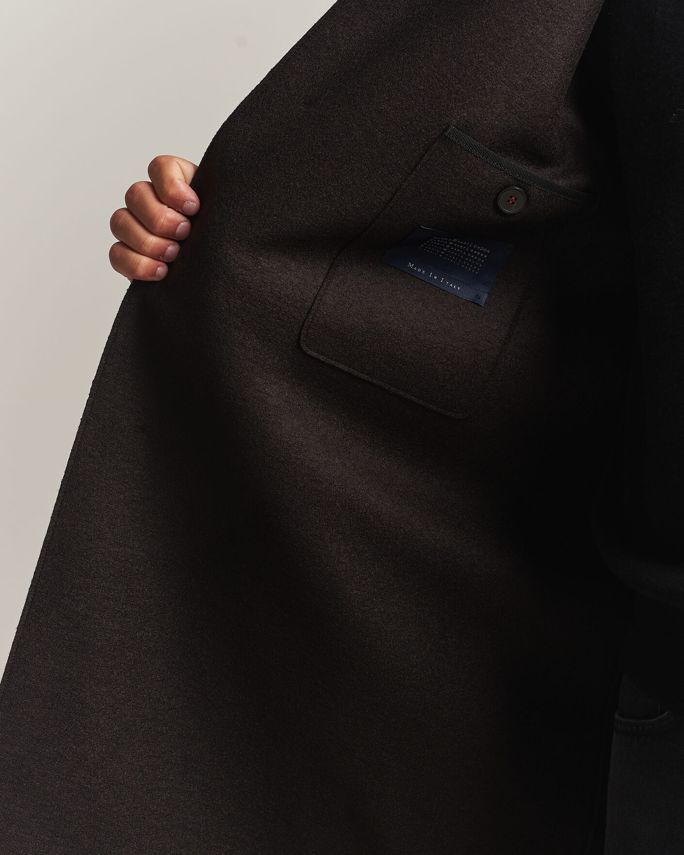 Heren | Jassen | Harris Wharf London | Pressed Wool Mac Coat Dark Brown