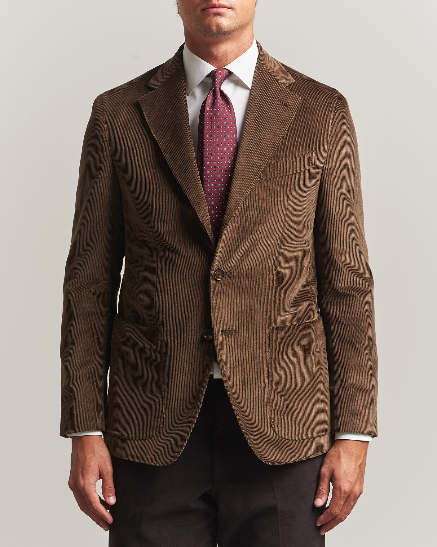 Heren | Blazers | Caruso | Aida Corduroy Blazer Dark Brown