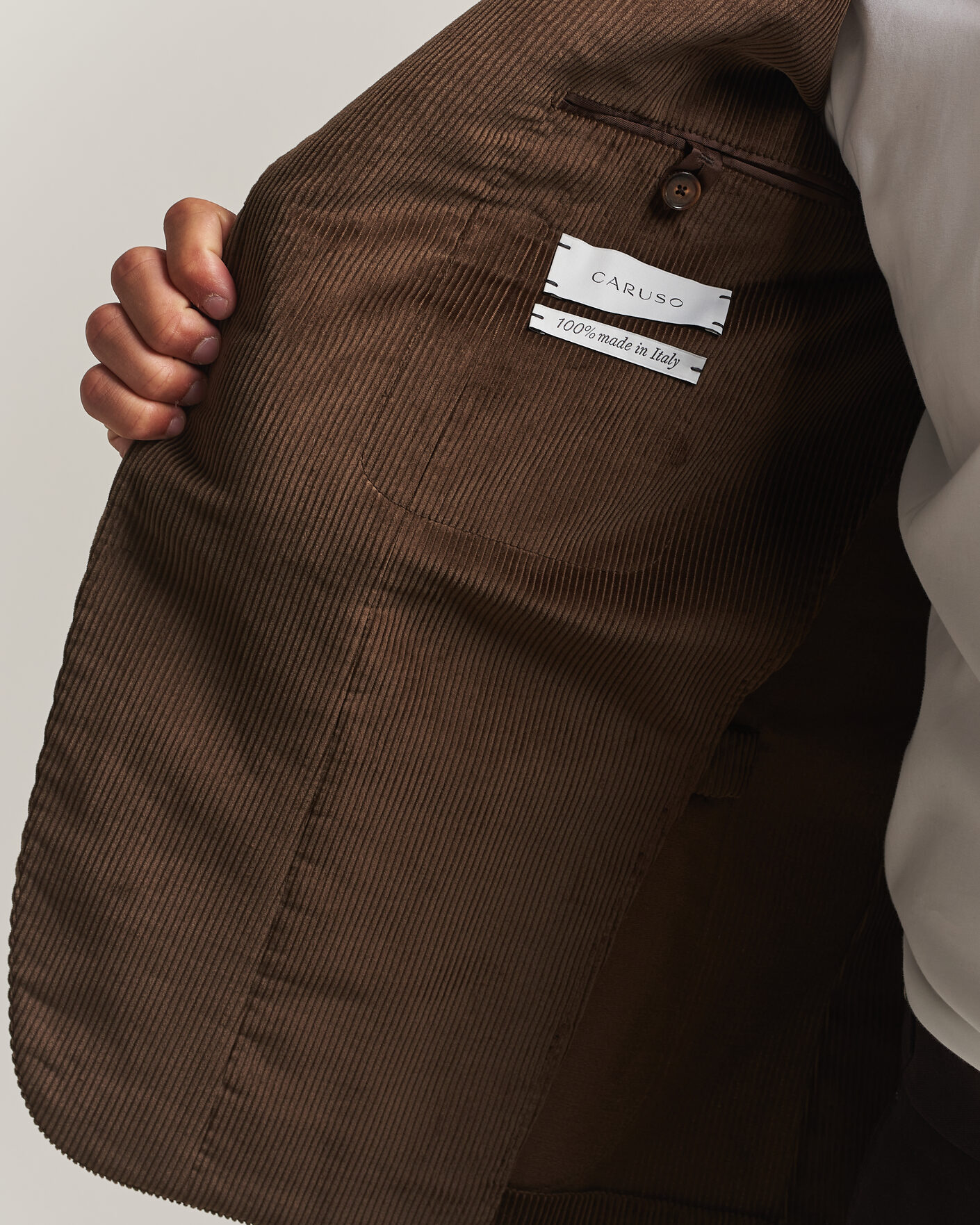 Heren | Blazers | Caruso | Aida Corduroy Blazer Dark Brown