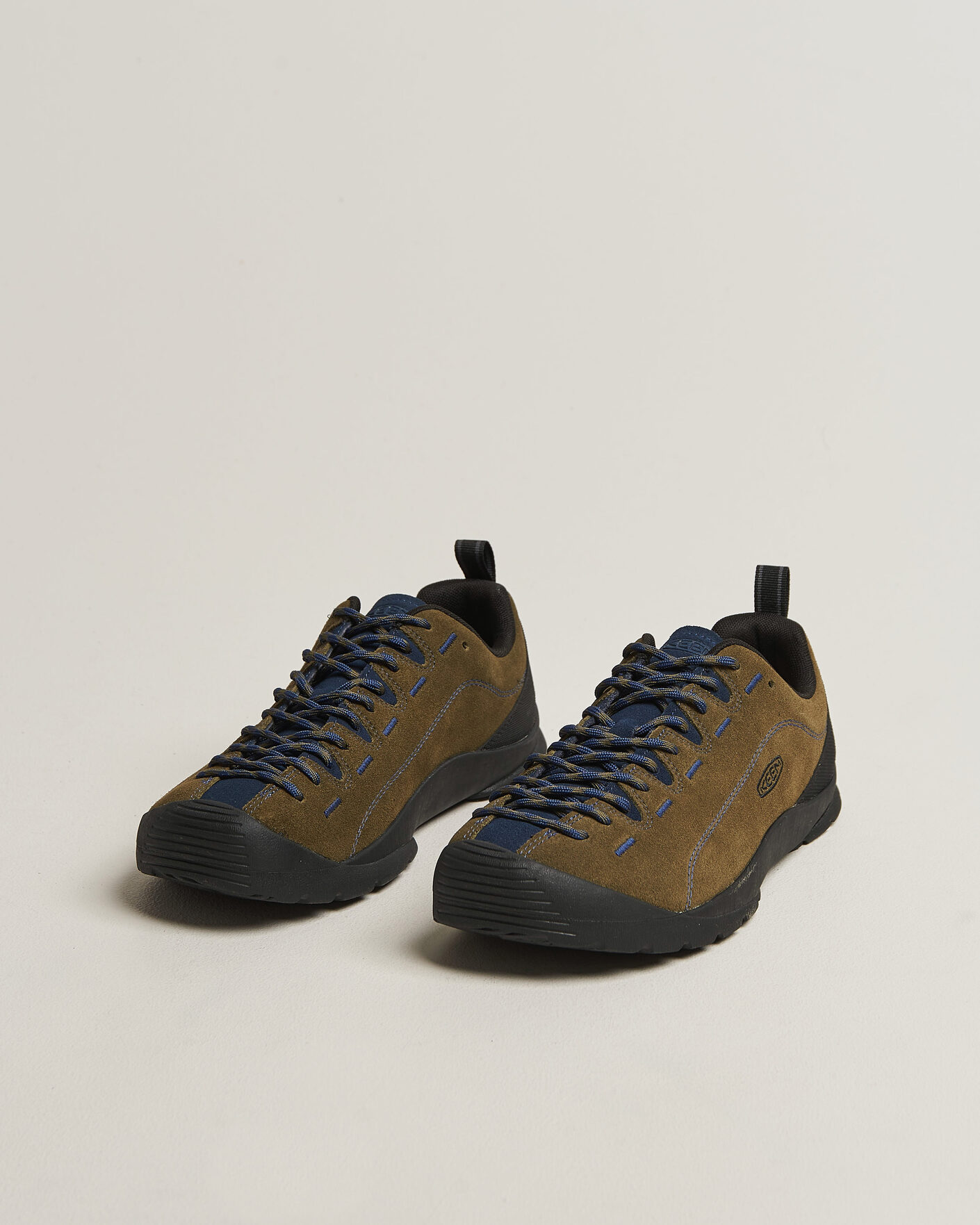 Heren | Trail sneakers | KEEN | Jasper Suede Sneaker Dark Olive