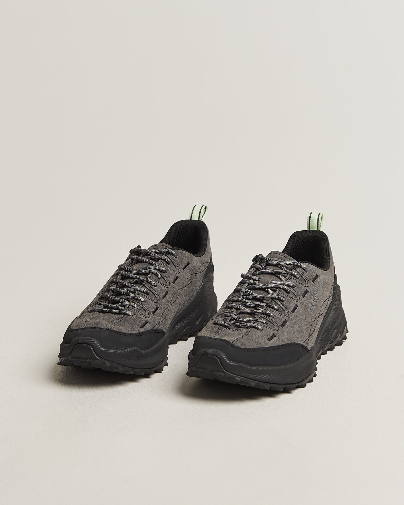 Heren | Trail sneakers | KEEN | Jasper Zionic Leather Sneaker Steel Grey