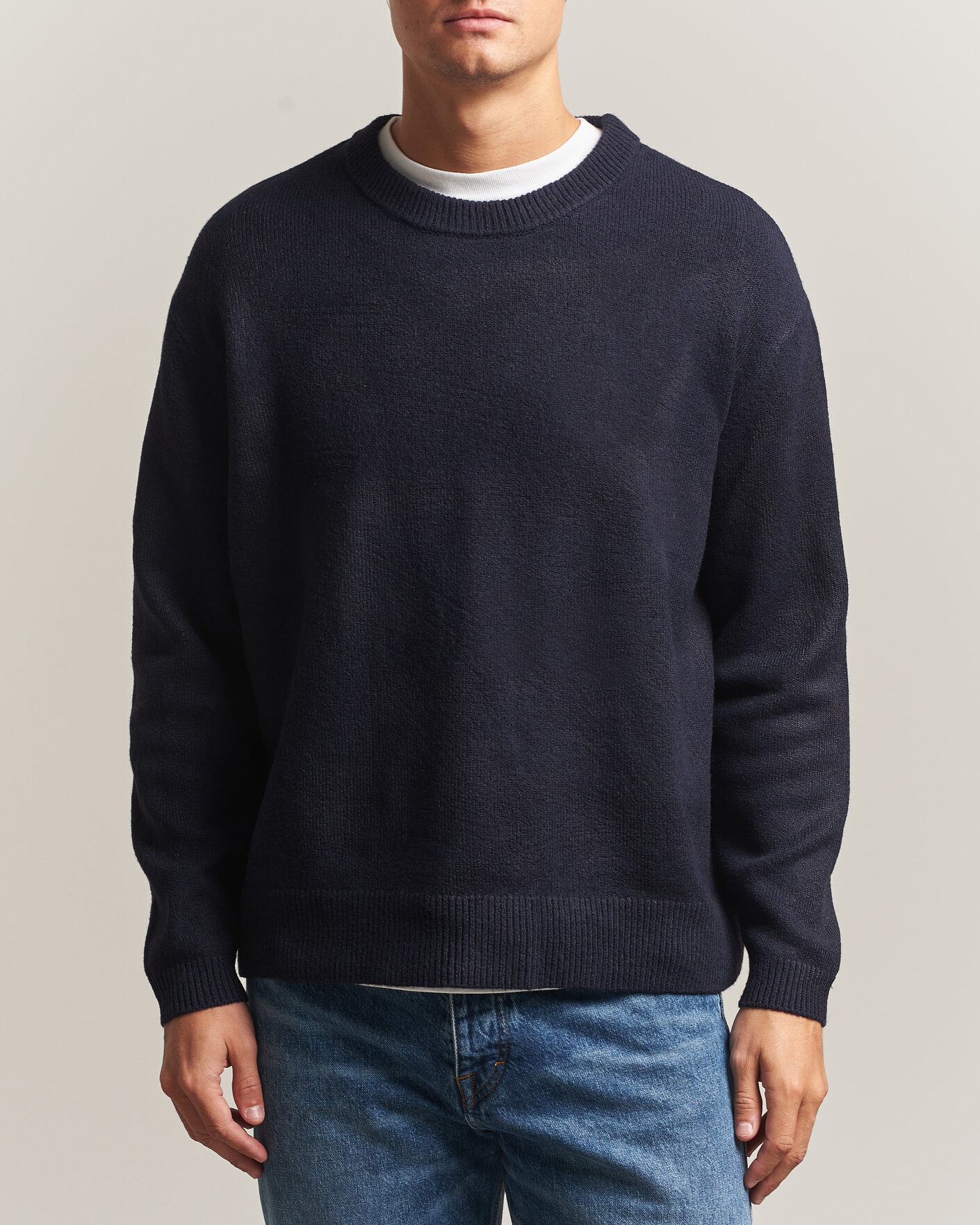 Heren | Truien | KnowledgeCotton Apparel | Knitted Crewneck Night Sky
