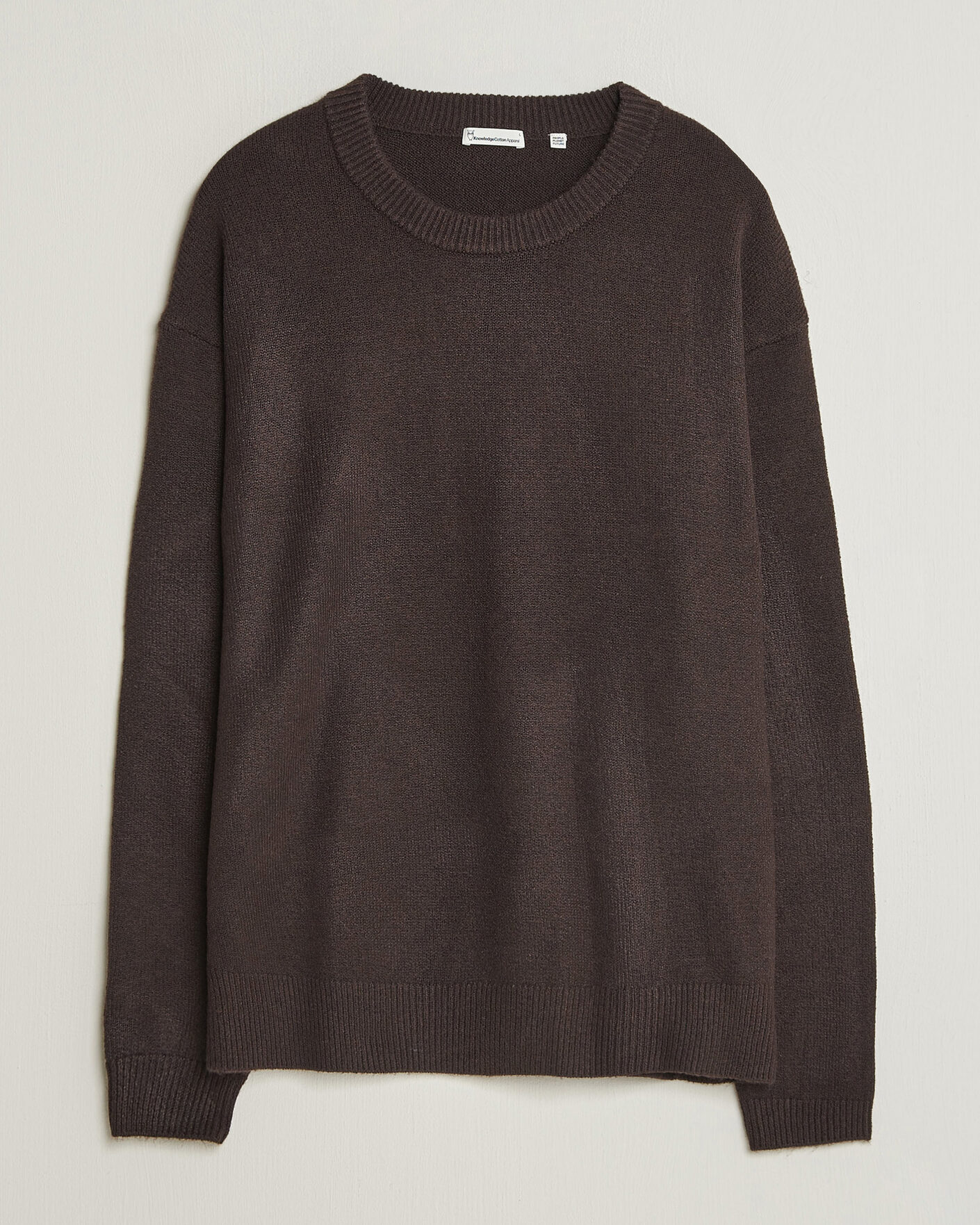 Heren | Truien | KnowledgeCotton Apparel | Knitted Crewneck Chocolate Tort