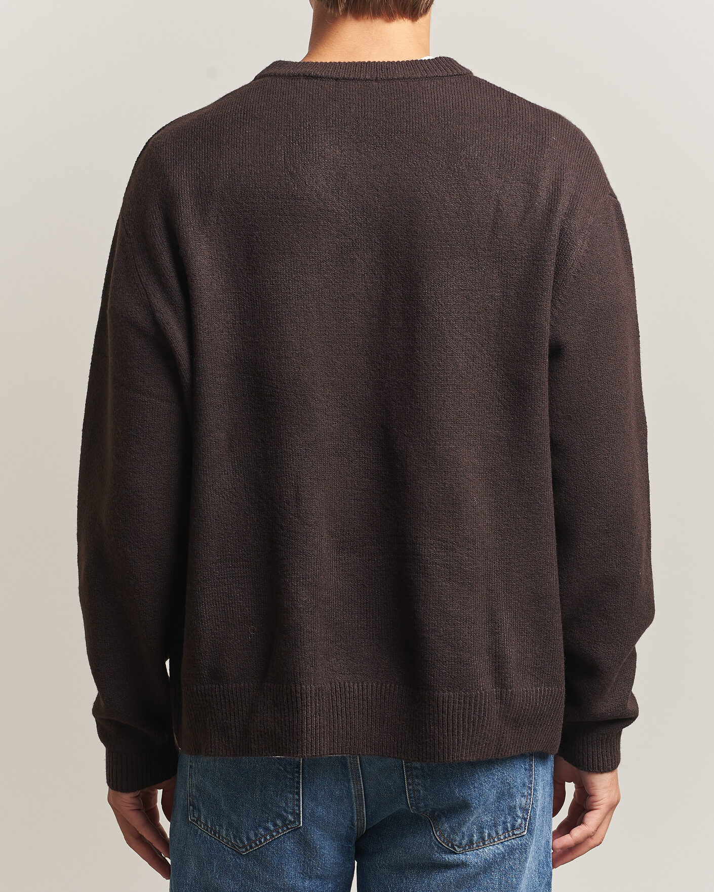 Heren | Truien | KnowledgeCotton Apparel | Knitted Crewneck Chocolate Tort