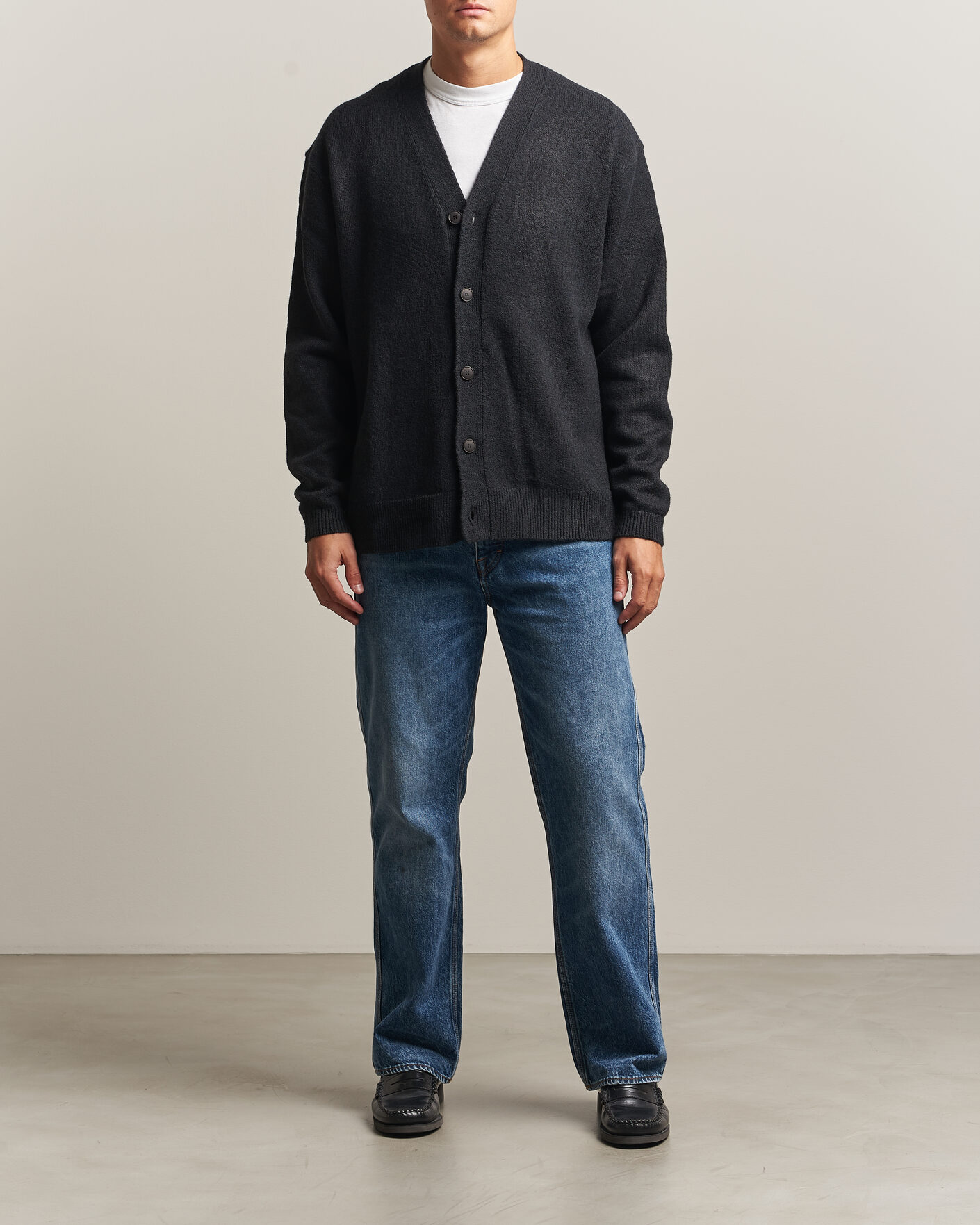 Heren | Truien | KnowledgeCotton Apparel | Knitted Cardigan Black