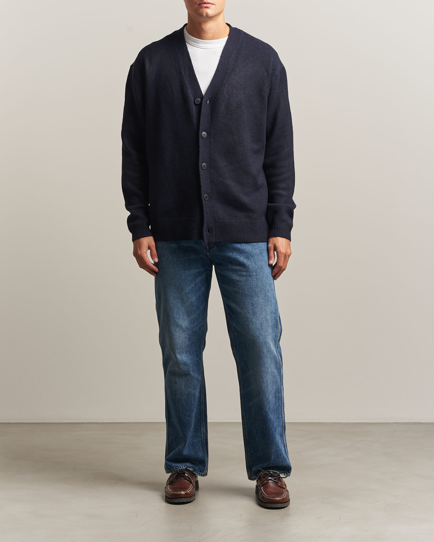 Heren | Truien | KnowledgeCotton Apparel | Knitted Cardigan Night Sky