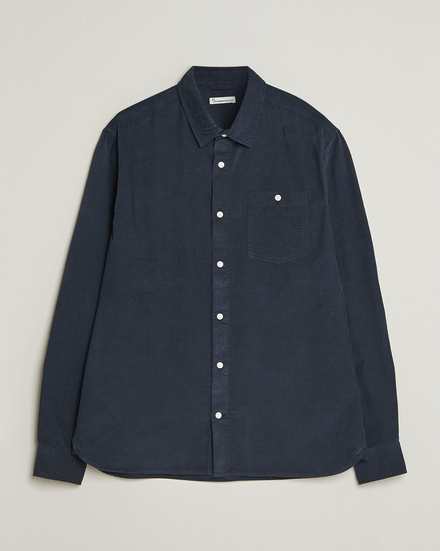 Heren | Overhemden | KnowledgeCotton Apparel | Regular Fit Cord Shirt Night Sky