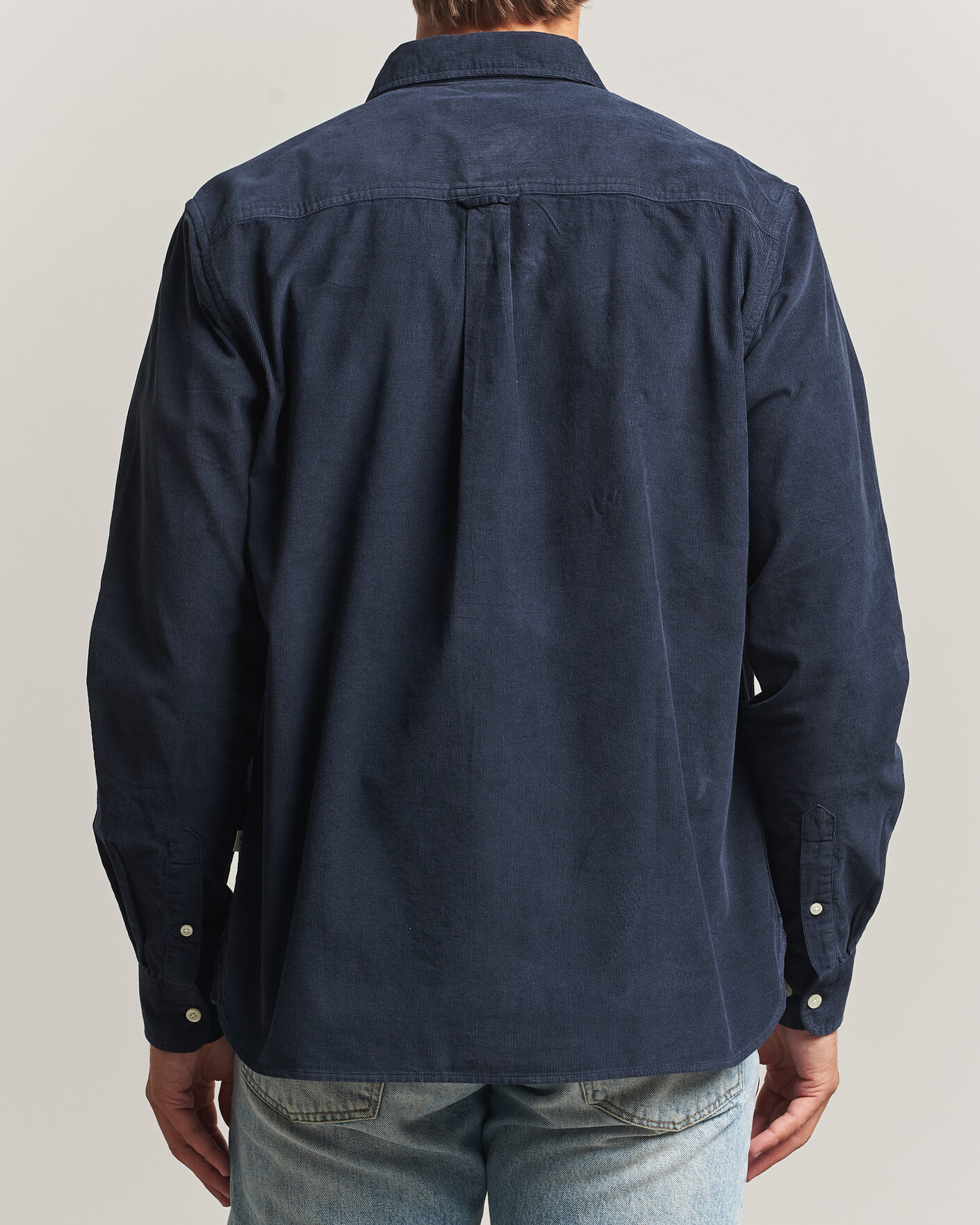 Heren | Overhemden | KnowledgeCotton Apparel | Regular Fit Cord Shirt Night Sky