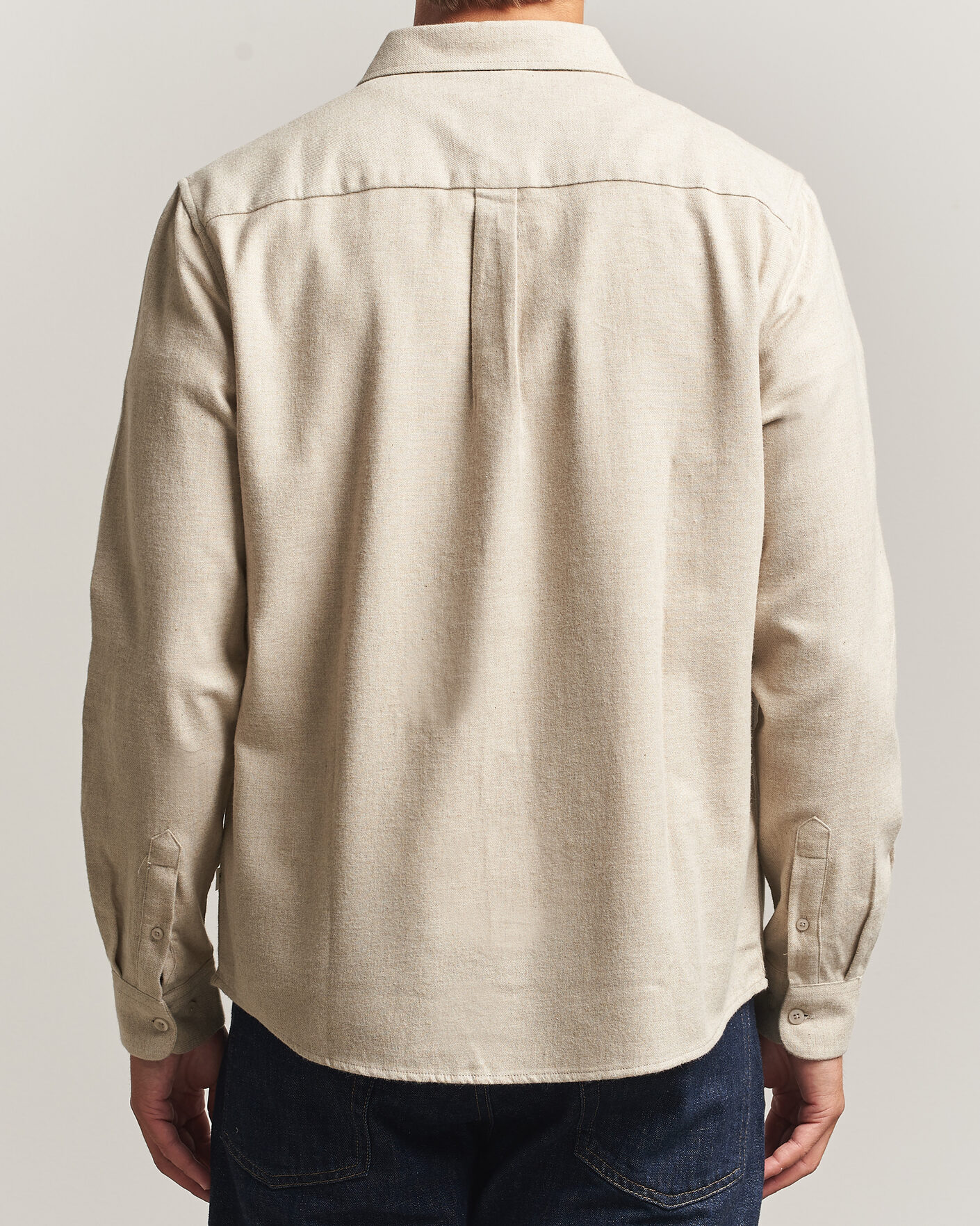 Heren | Overhemden | KnowledgeCotton Apparel | Regular Fit Melange Flannel Shirt Feather Grey