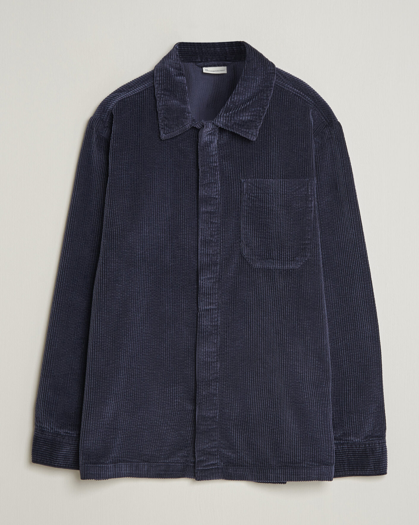 Heren | Overhemden | KnowledgeCotton Apparel | Cotton Corduroy Overshirt Night Sky