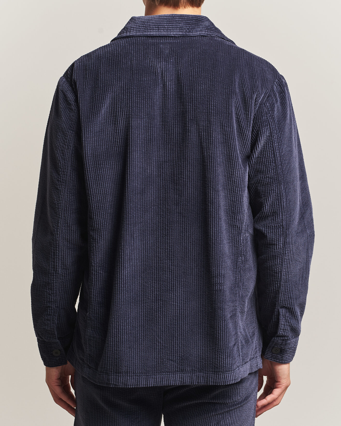 Heren | Overhemden | KnowledgeCotton Apparel | Cotton Corduroy Overshirt Night Sky