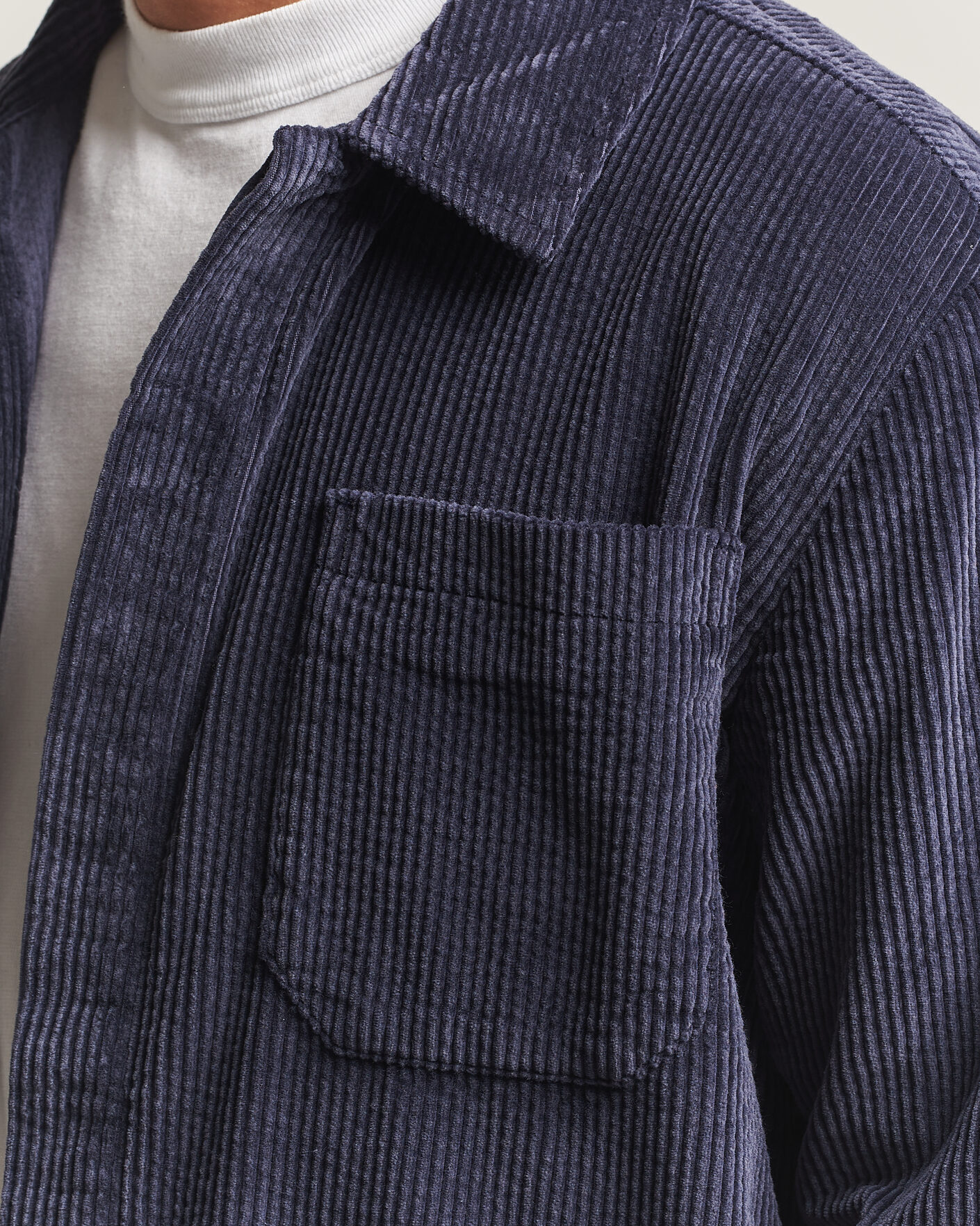 Heren | Overhemden | KnowledgeCotton Apparel | Cotton Corduroy Overshirt Night Sky