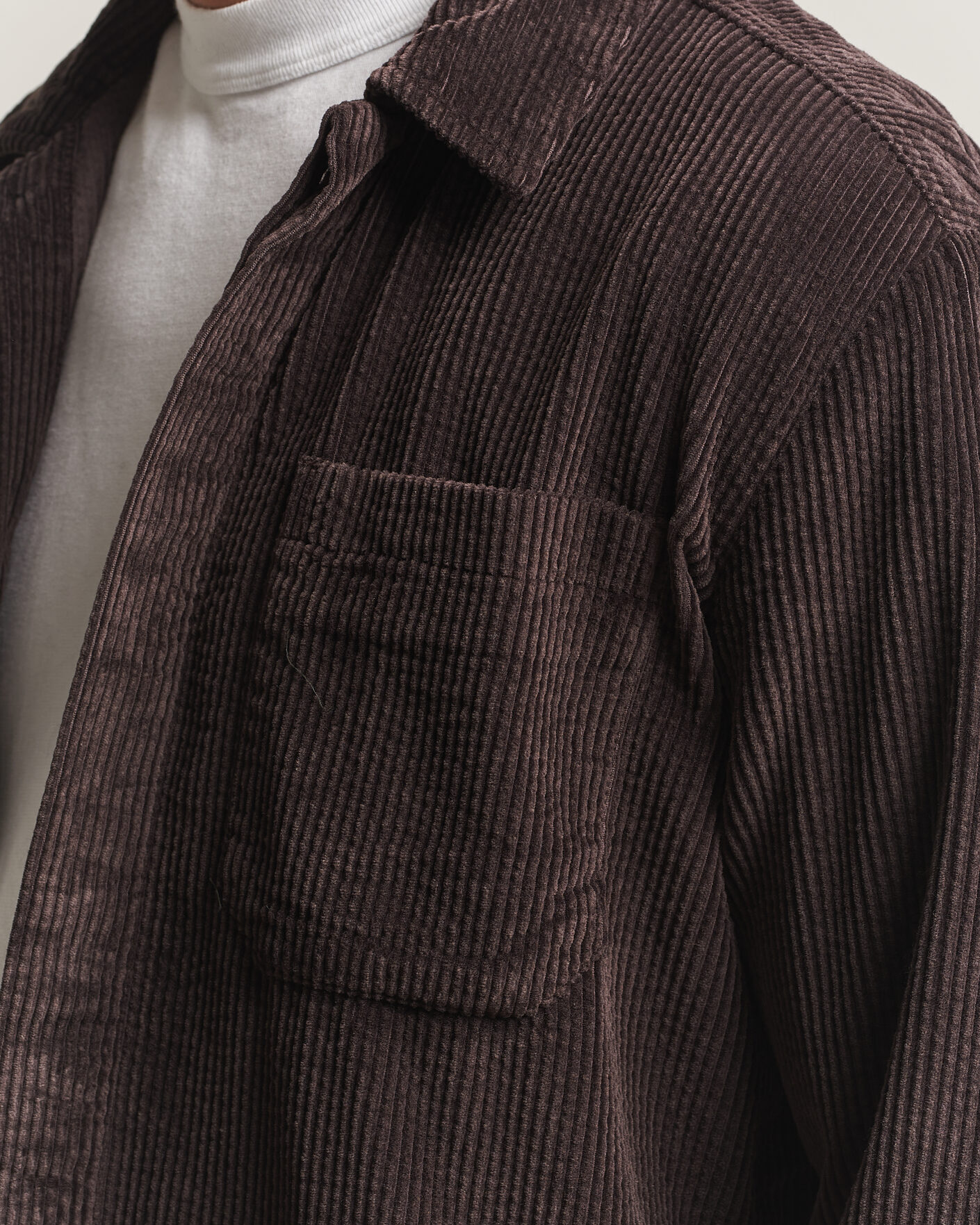 Heren | Overhemden | KnowledgeCotton Apparel | Cotton Corduroy Overshirt Chocolate