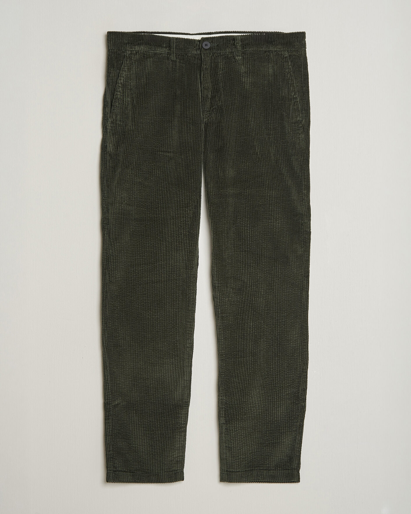 Heren | Broeken | KnowledgeCotton Apparel | Chuck Regular Cord Trousers Forest Night