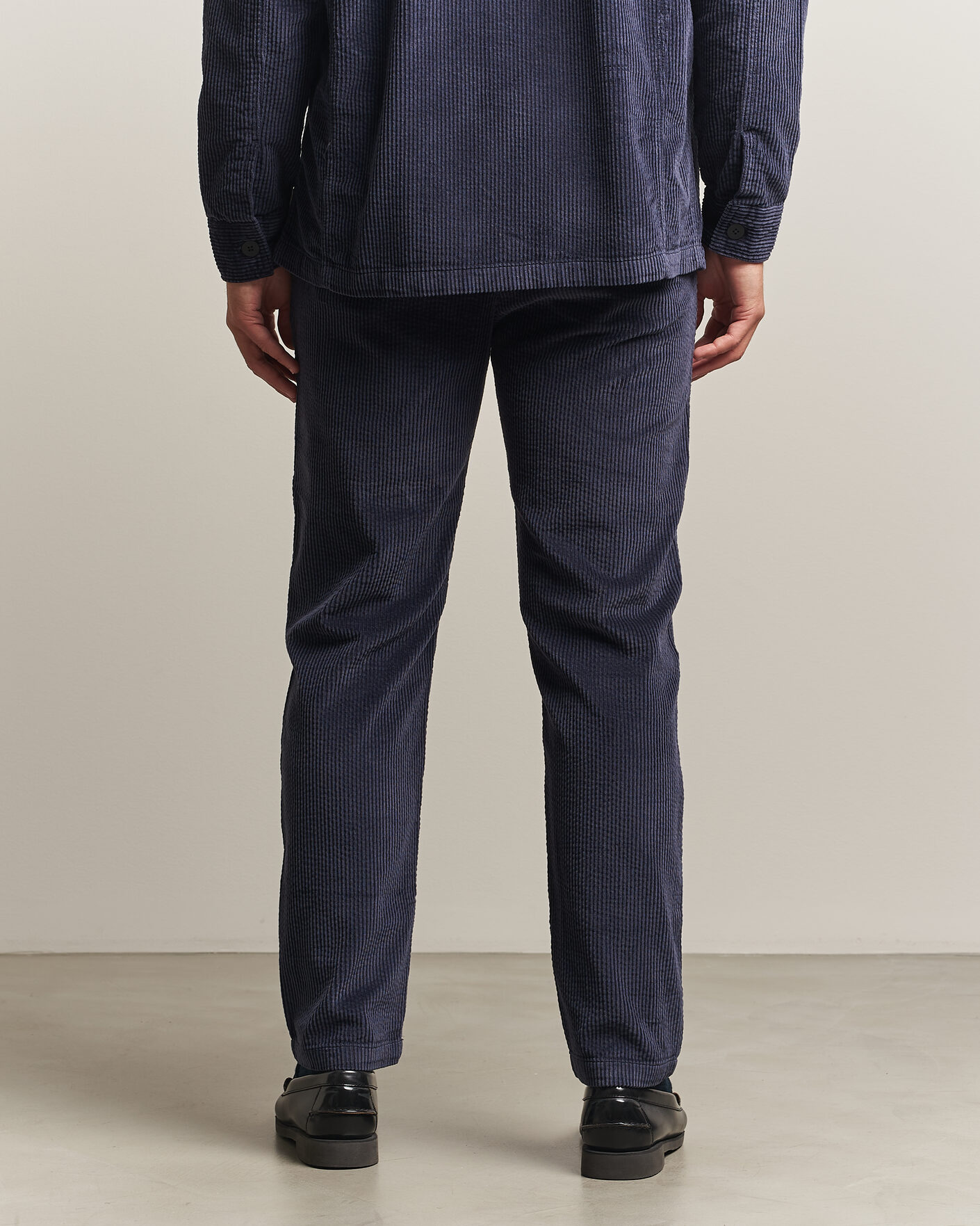 Heren | Broeken | KnowledgeCotton Apparel | Chuck Regular Cord Trousers Night Sky