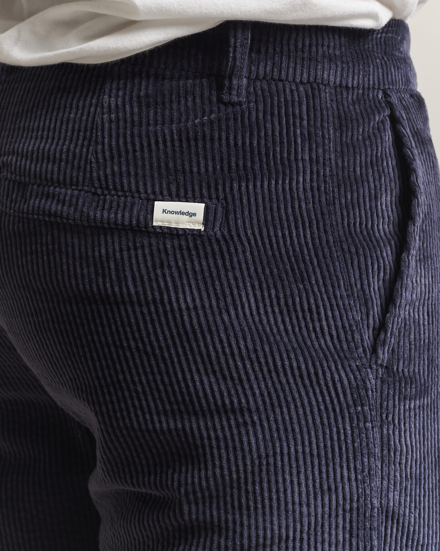 Heren | Broeken | KnowledgeCotton Apparel | Chuck Regular Cord Trousers Night Sky