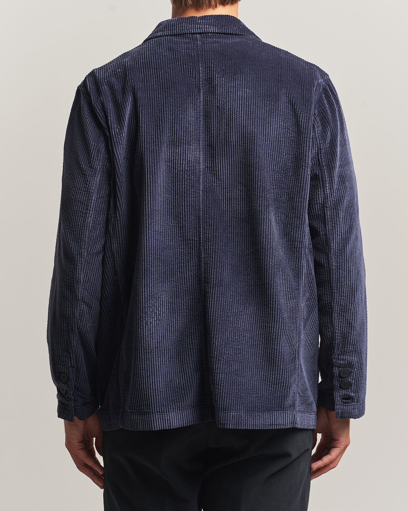 Heren | Blazers | KnowledgeCotton Apparel | Cotton Corduroy Blazer Night Sky