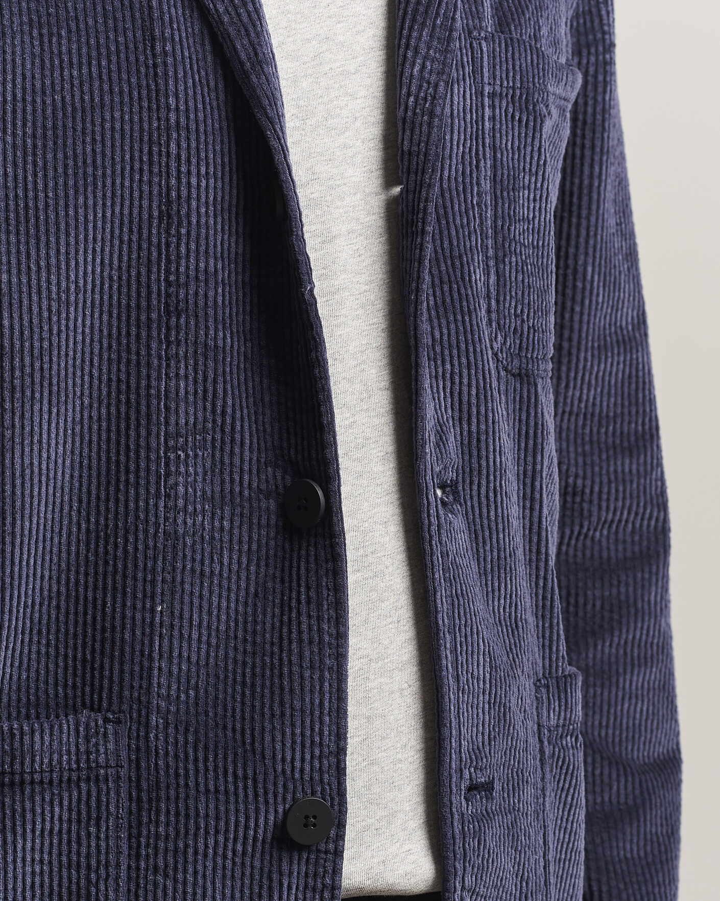 Heren | Blazers | KnowledgeCotton Apparel | Cotton Corduroy Blazer Night Sky