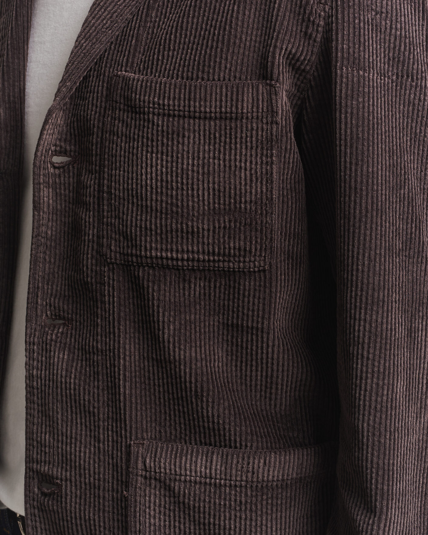 Heren | Blazers | KnowledgeCotton Apparel | Cotton Corduroy Blazer Chocolate