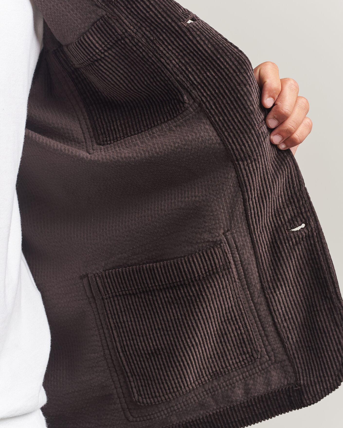 Heren | Blazers | KnowledgeCotton Apparel | Cotton Corduroy Blazer Chocolate