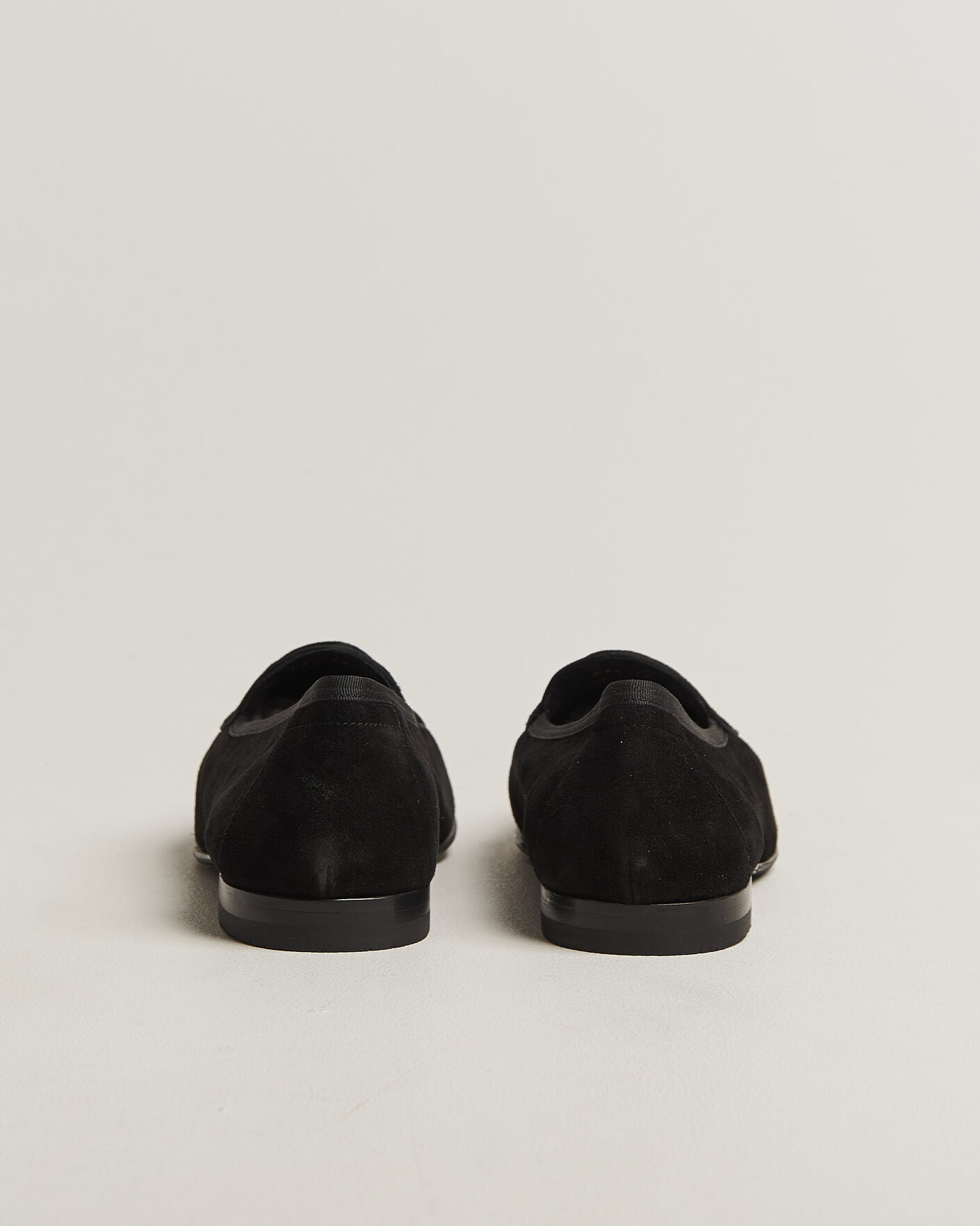 Heren | Instappers | Loake 1880 | Belgrave Black Suede Belgian Loafer Black