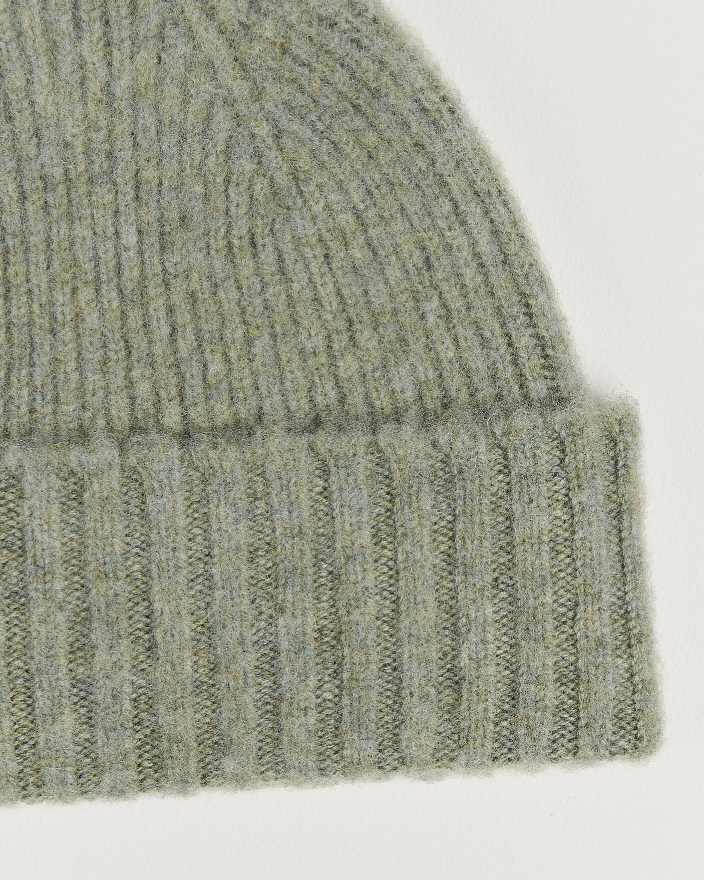 Heren | Mutsen | Robert Mackie | Rona Ribbed Shaggy Lambswool Beanie Light Green