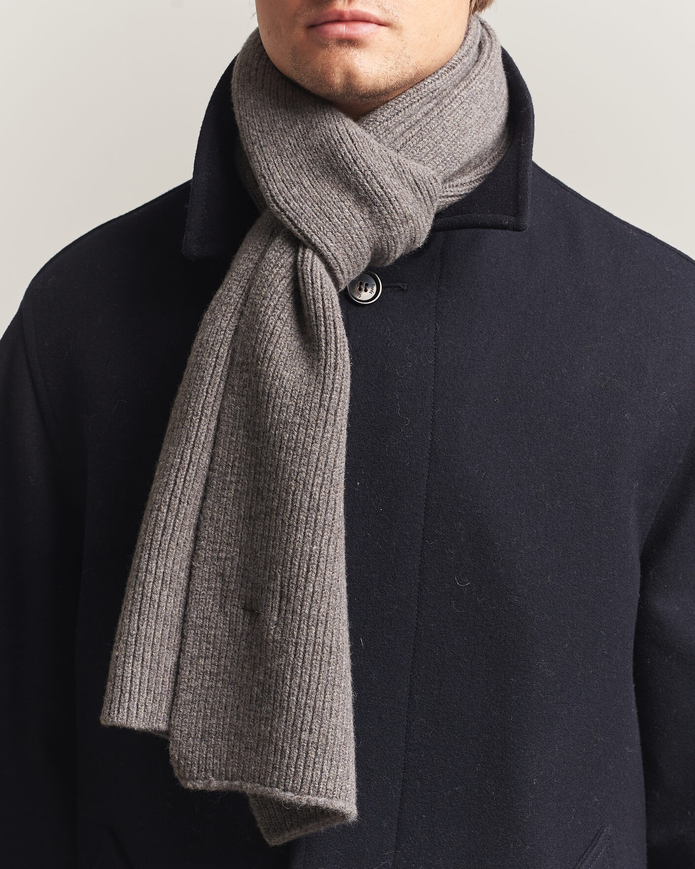 Heren | Sjaals | Robert Mackie | Clyde Lambswool Scarf Light Brown