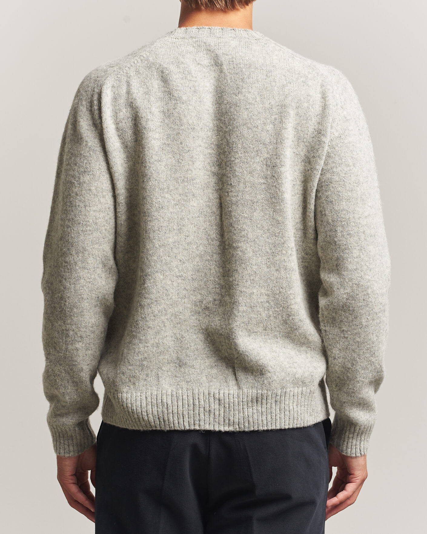 Heren | Truien | Morgano | Brushed Wool Crewneck Grey