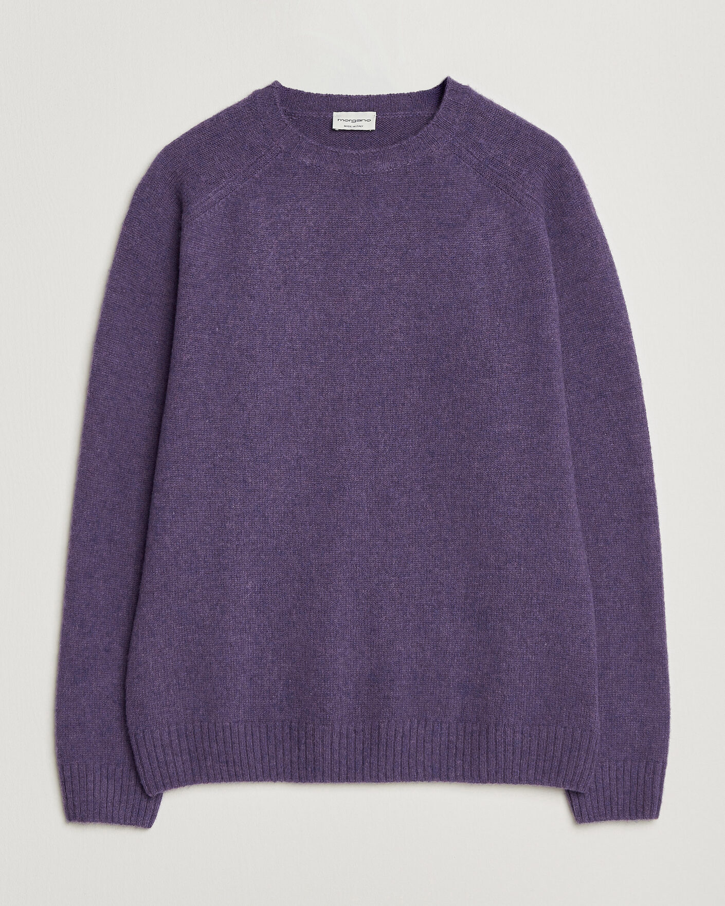 Heren | Truien | Morgano | Brushed Wool Crewneck Purple