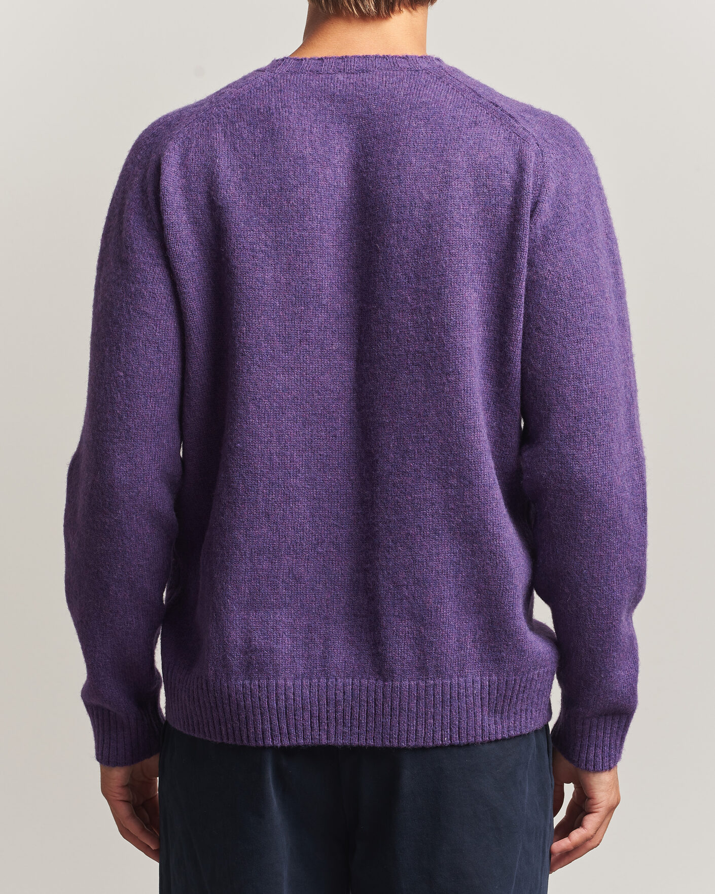Heren | Truien | Morgano | Brushed Wool Crewneck Purple